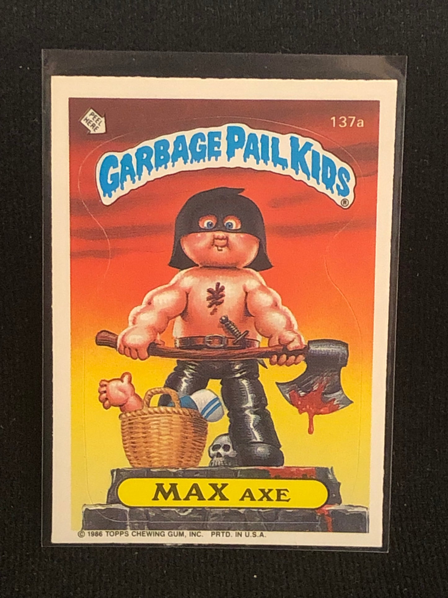 Garbage Pail Kids Original Series 4 (os4) 137a Max Axe