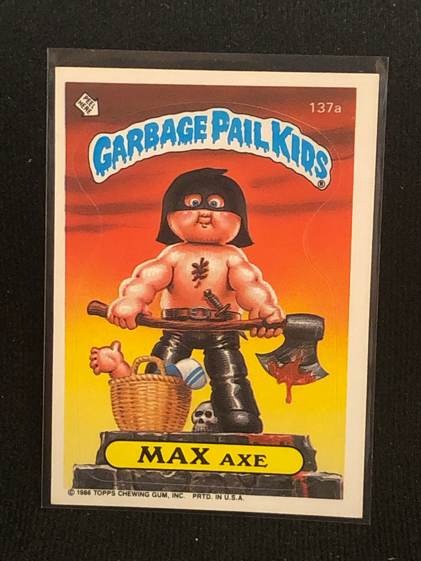 Garbage Pail Kids Original Series 4 (os4) 137a Max Axe