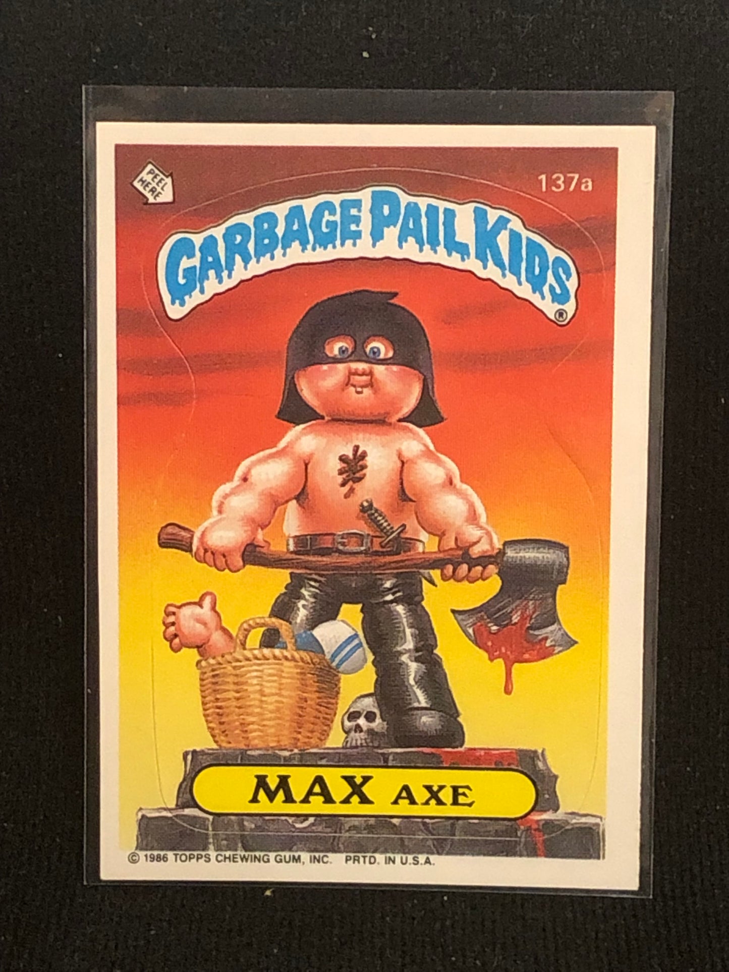 Garbage Pail Kids Original Series 4 (os4) 137a Max Axe