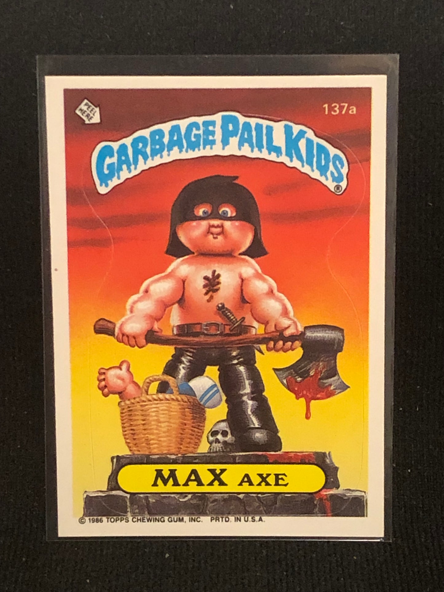 Garbage Pail Kids Original Series 4 (os4) 137a Max Axe