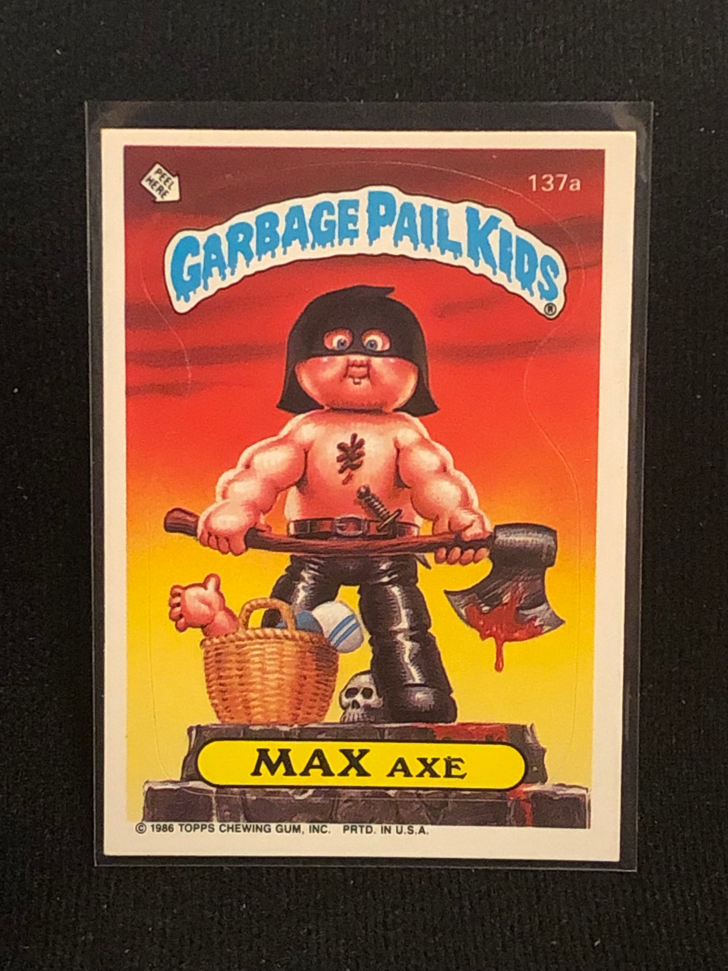 Garbage Pail Kids Original Series 4 (os4) 137a Max Axe