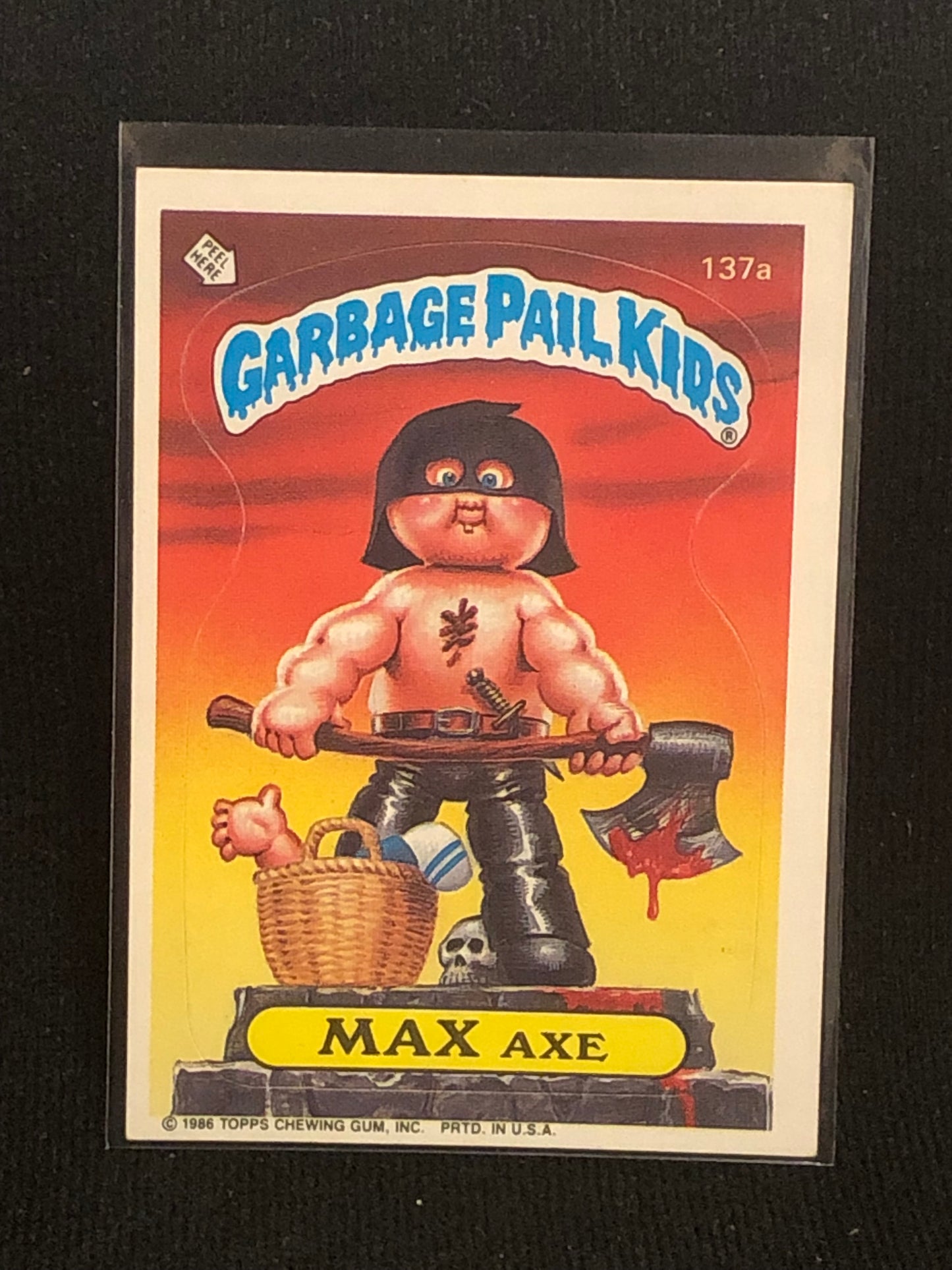 Garbage Pail Kids Original Series 4 (os4) 137a Max Axe