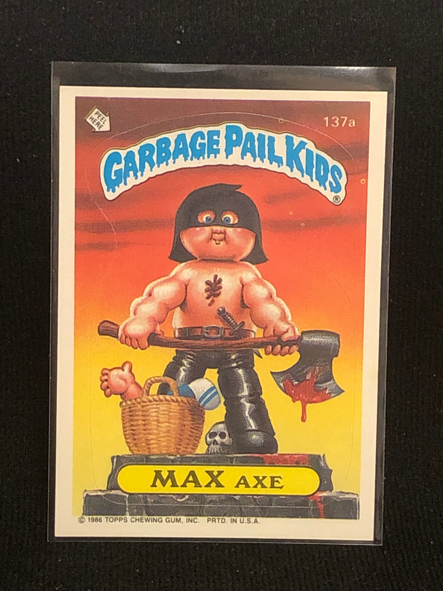 Garbage Pail Kids Original Series 4 (os4) 137a Max Axe