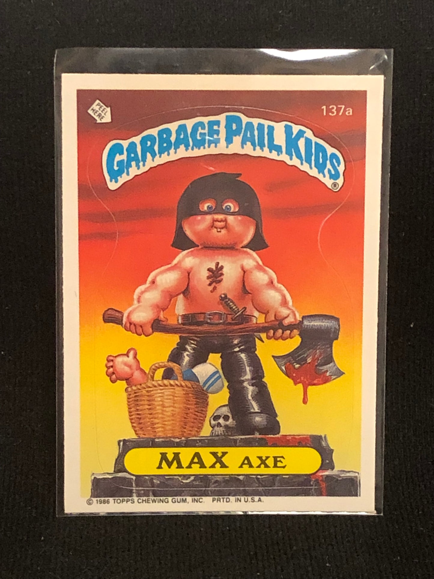 Garbage Pail Kids Original Series 4 (os4) 137a Max Axe