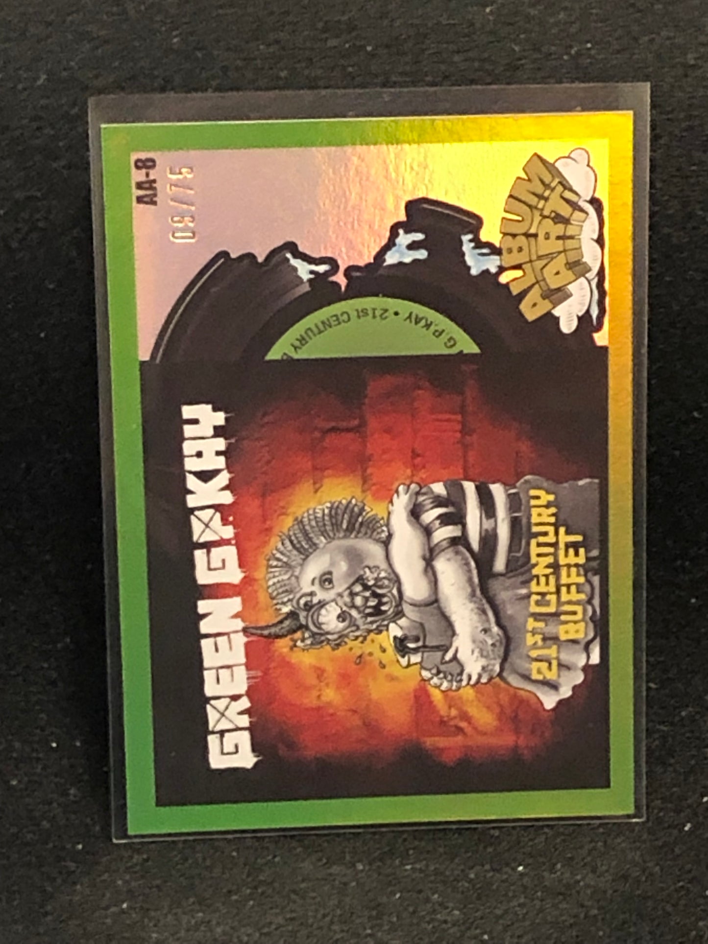 Garbage Pail Kids x Battle Of The Bands Green Day Green Foil Cards /75