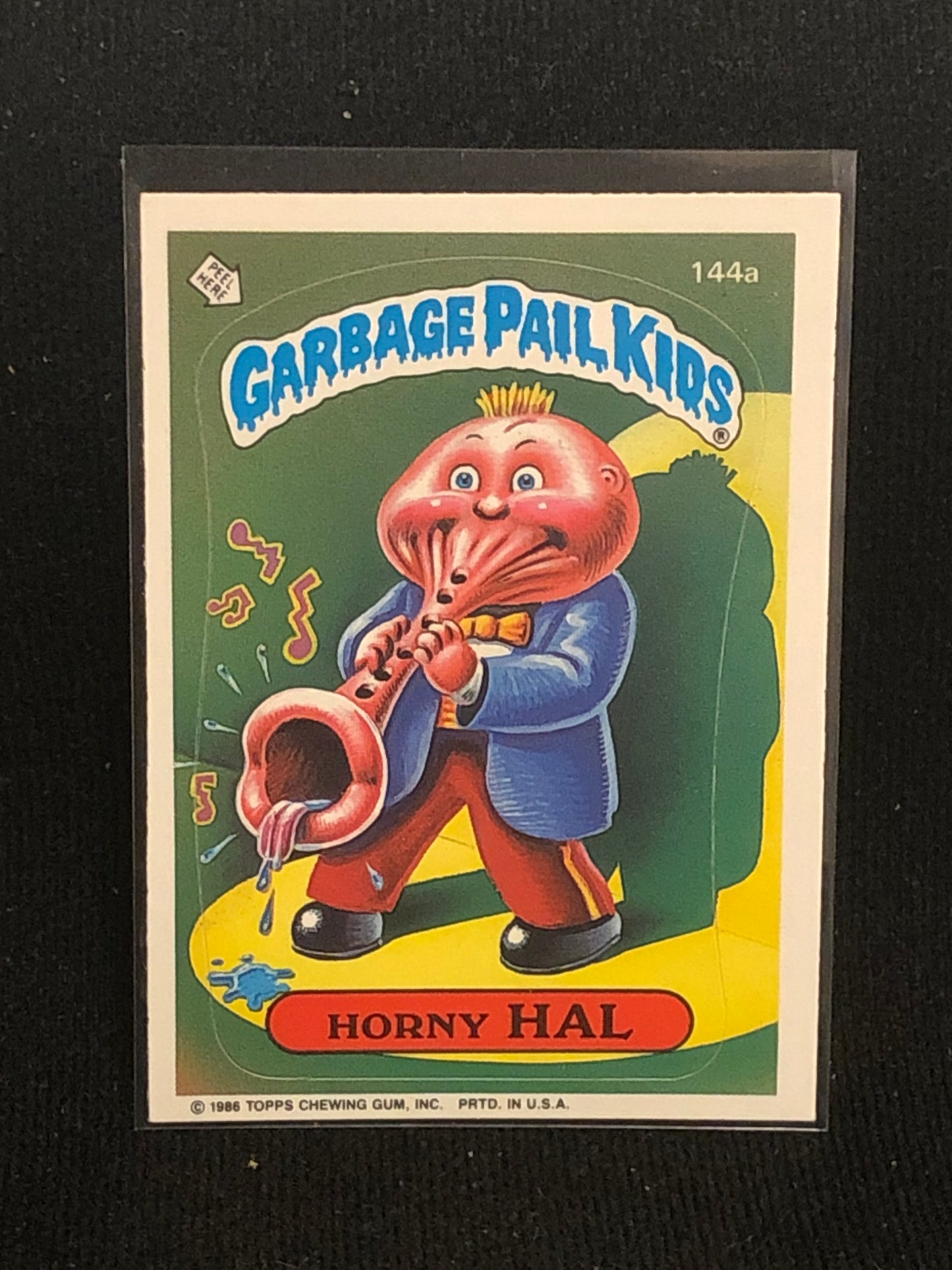 Garbage Pail Kids Original Series 4 (os4) 144a Horny Hal