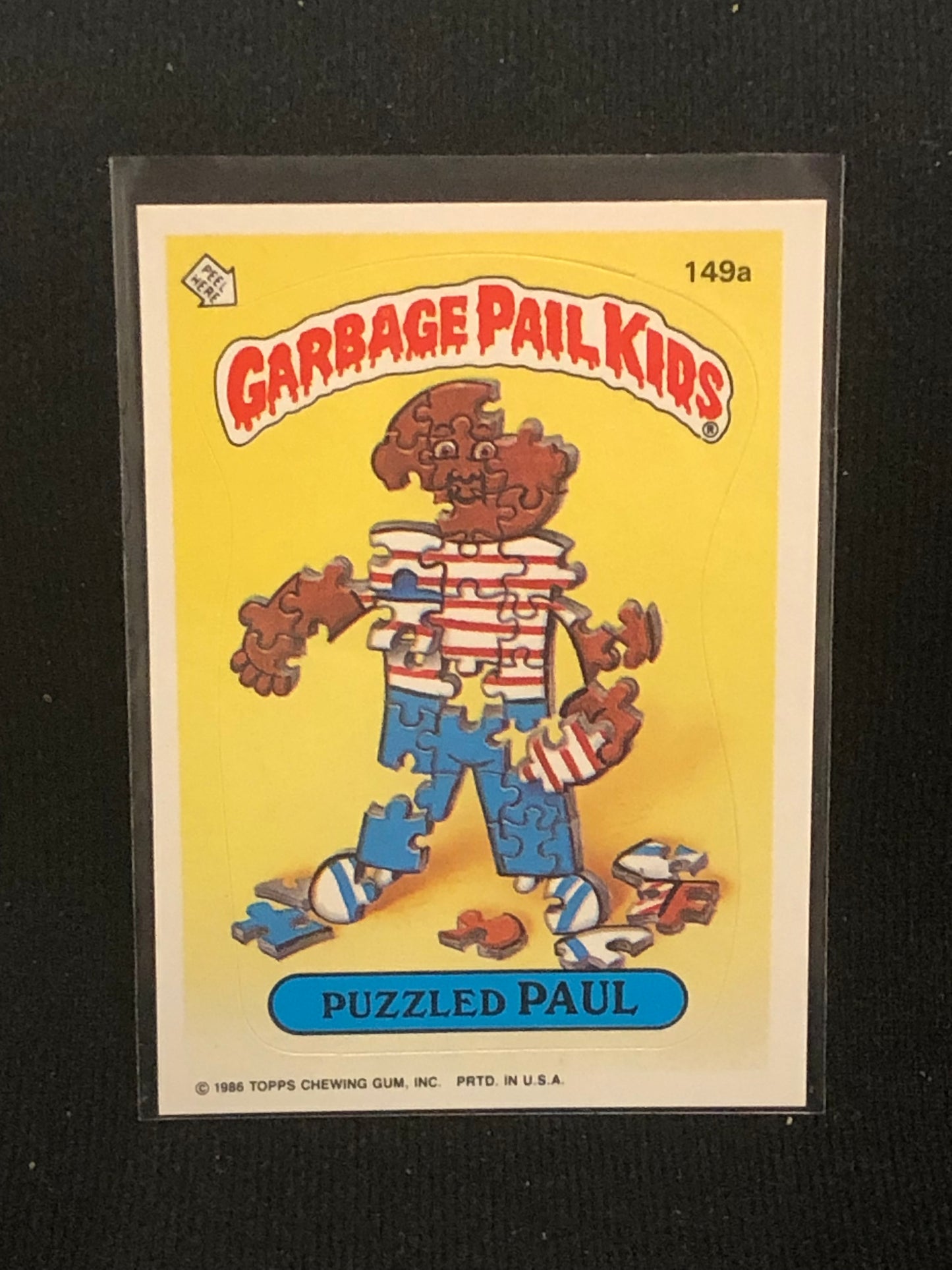 Garbage Pail Kids Original Series 4 (os4) 149a Puzzled Paul