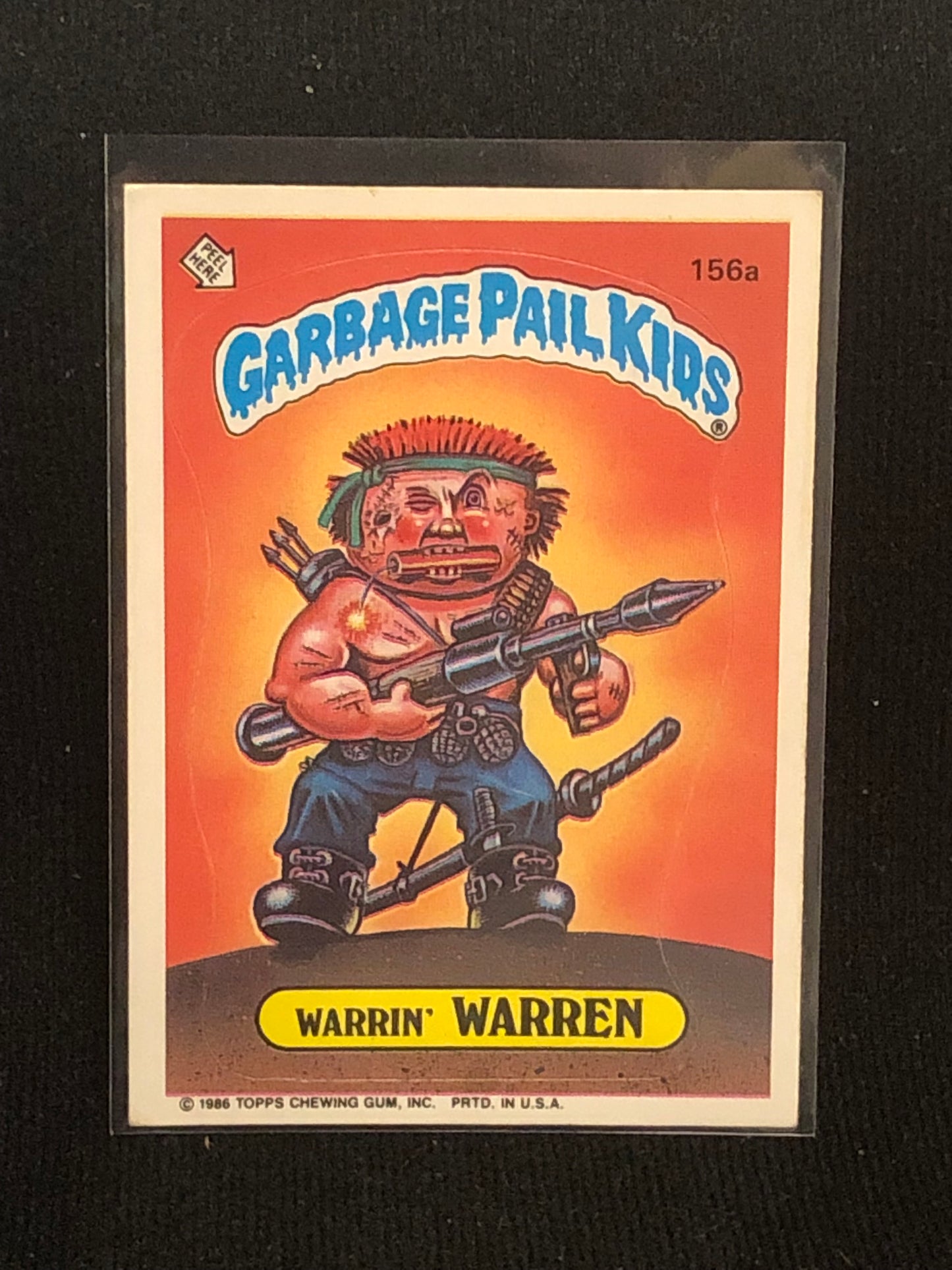 Garbage Pail Kids Original Series 4 (os4) 156a Warrin Warren