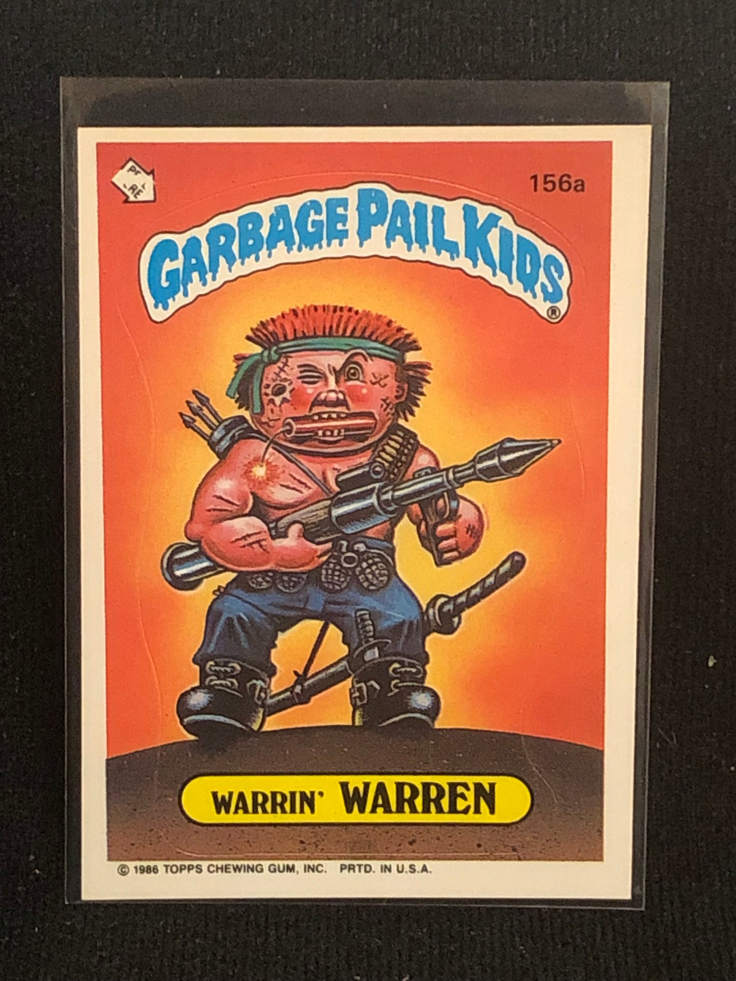 Garbage Pail Kids Original Series 4 (os4) 156a Warrin Warren