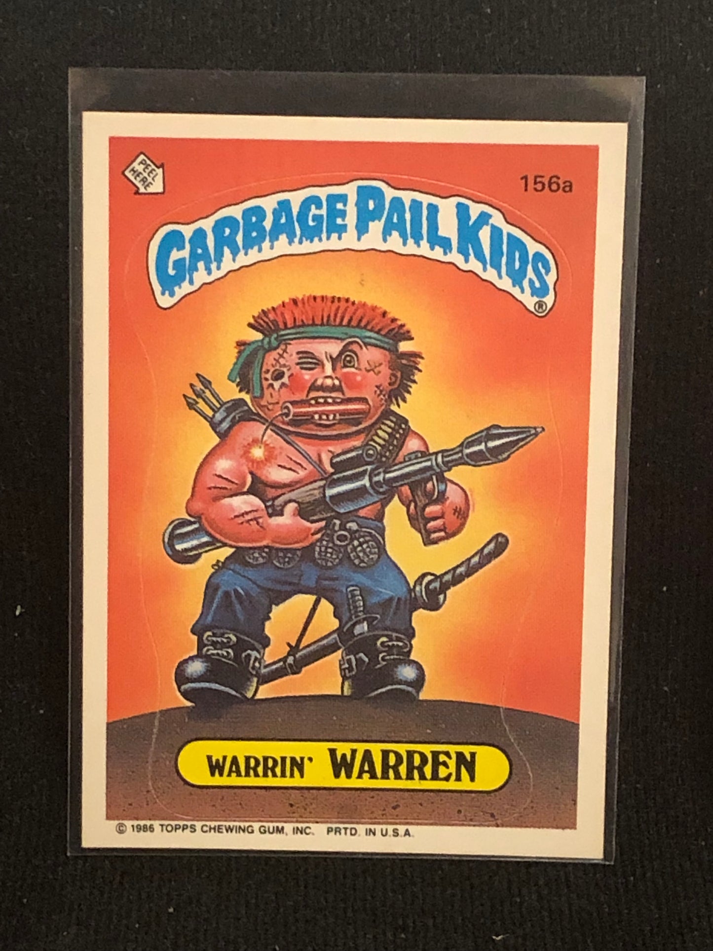 Garbage Pail Kids Original Series 4 (os4) 156a Warrin Warren