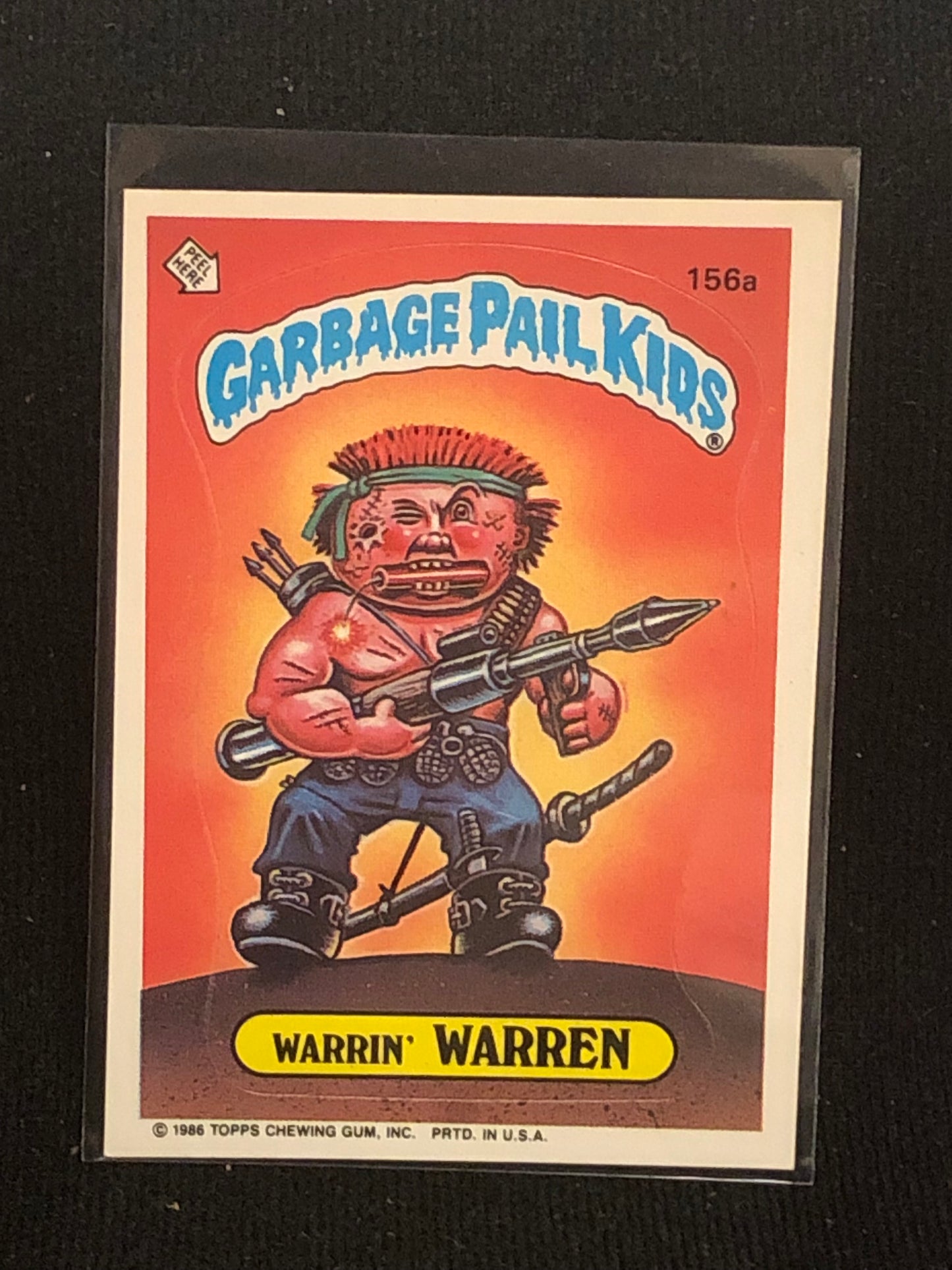 Garbage Pail Kids Original Series 4 (os4) 156a Warrin Warren