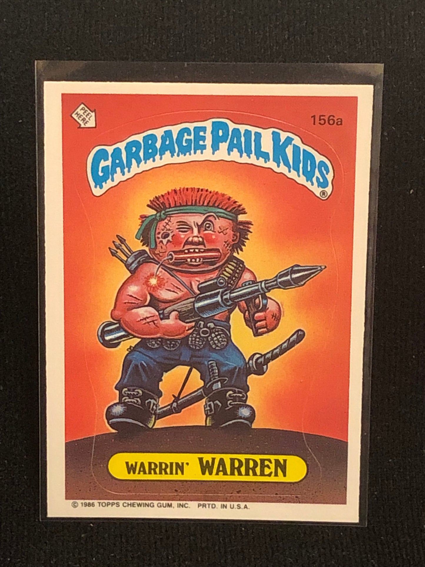 Garbage Pail Kids Original Series 4 (os4) 156a Warrin Warren