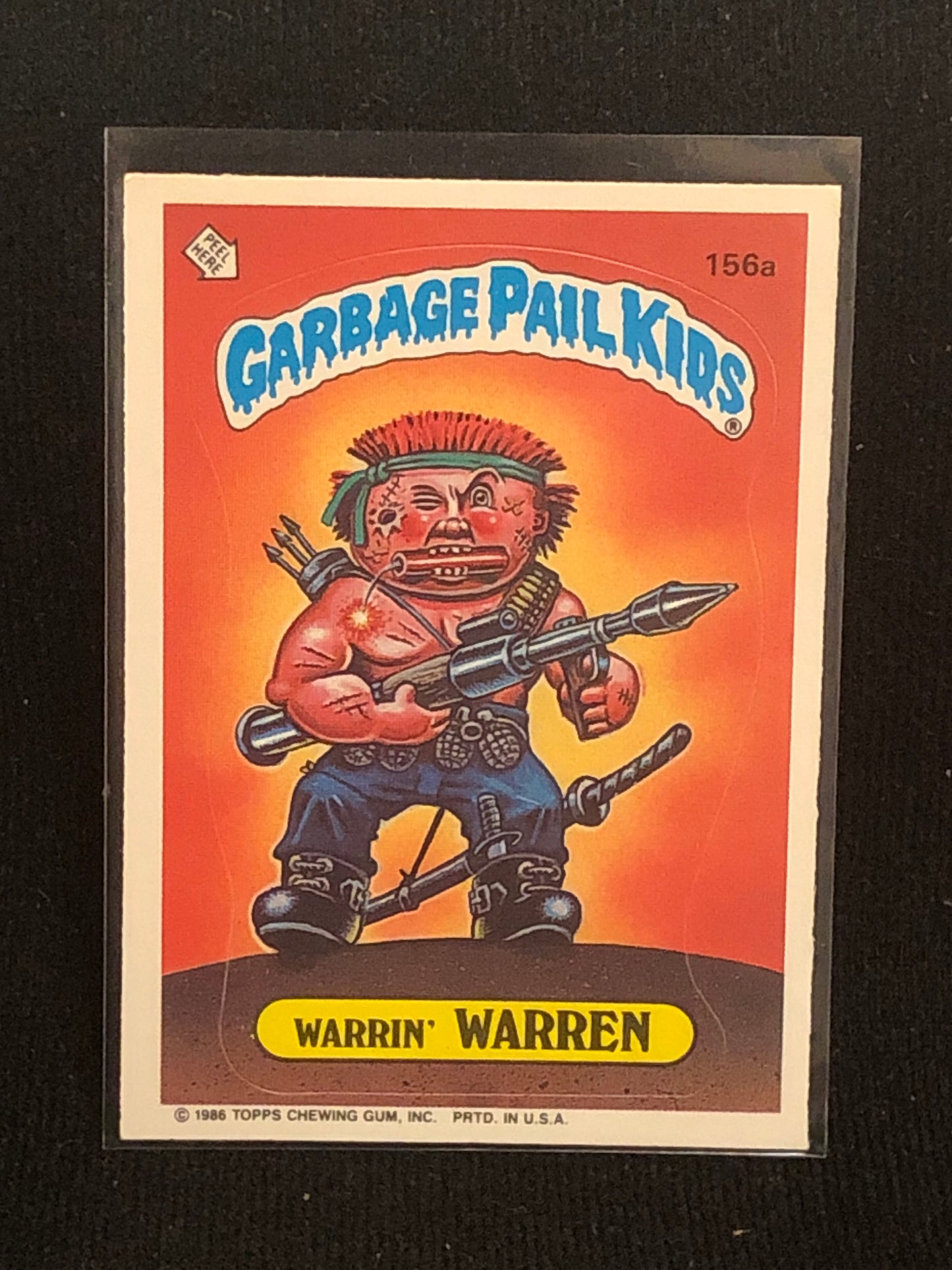 Garbage Pail Kids Original Series 4 (os4) 156a Warrin Warren