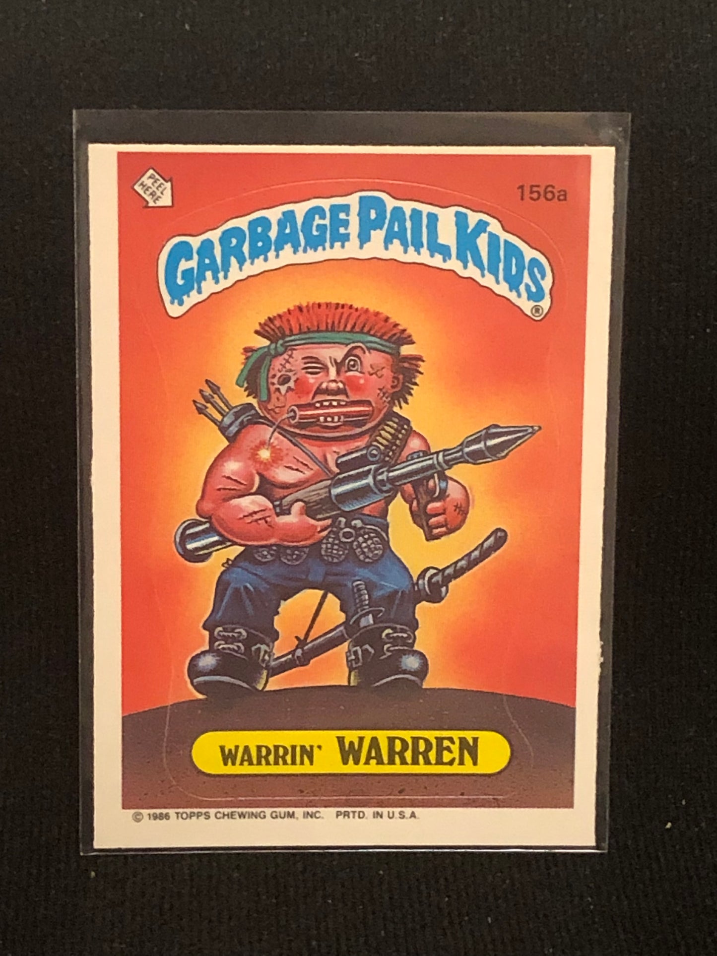 Garbage Pail Kids Original Series 4 (os4) 156a Warrin Warren