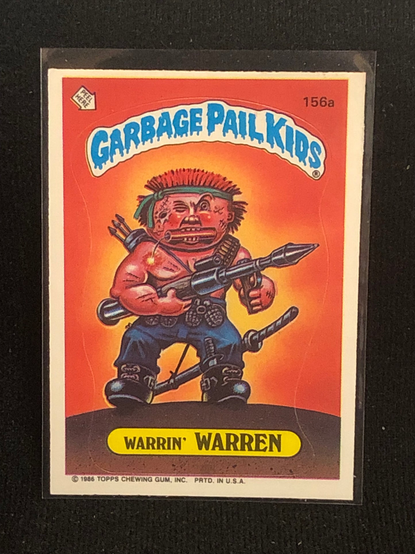 Garbage Pail Kids Original Series 4 (os4) 156a Warrin Warren