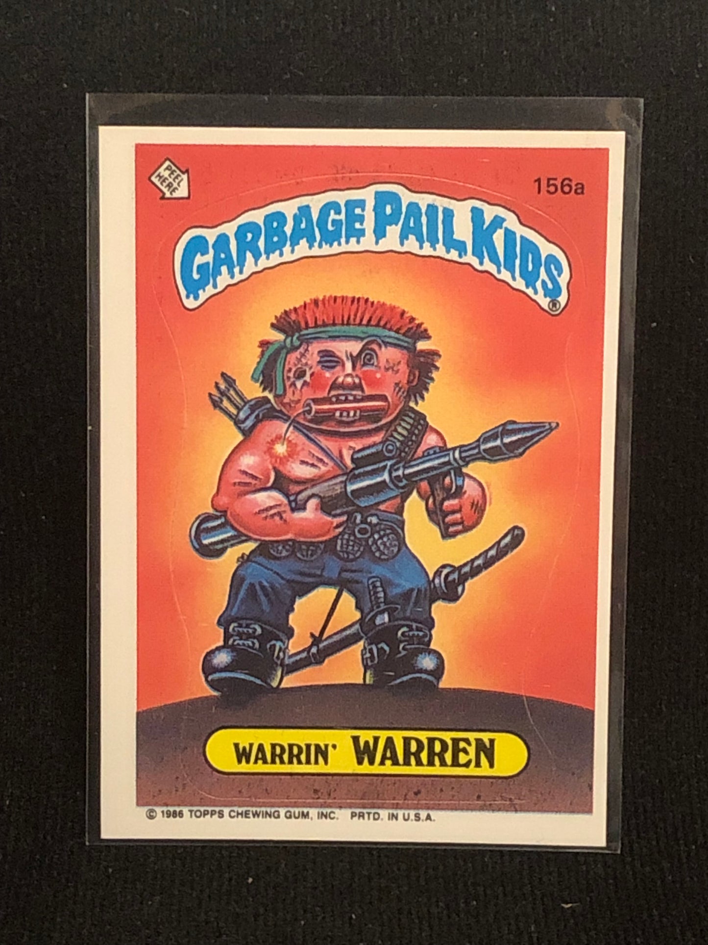 Garbage Pail Kids Original Series 4 (os4) 156a Warrin Warren