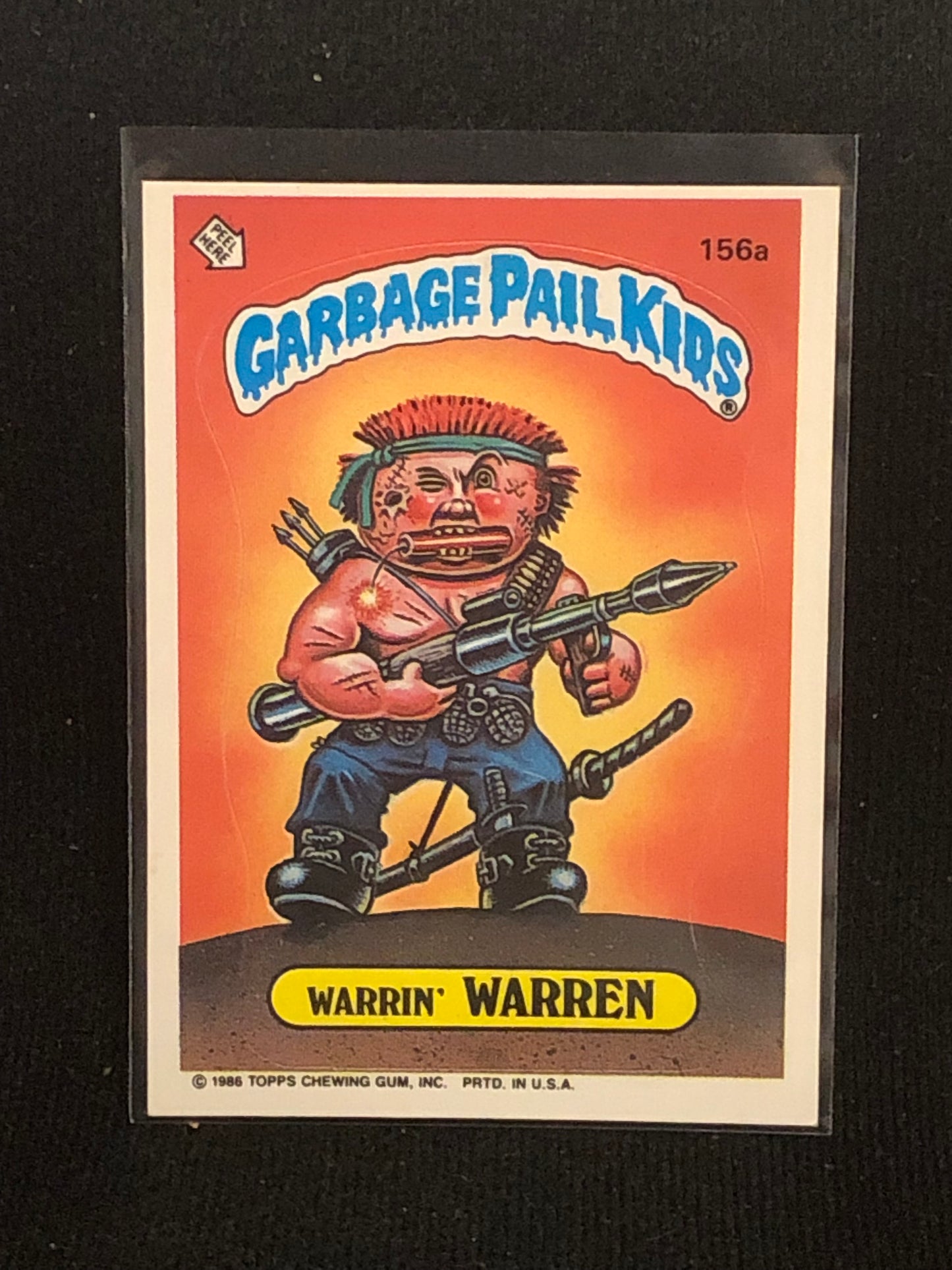 Garbage Pail Kids Original Series 4 (os4) 156a Warrin Warren