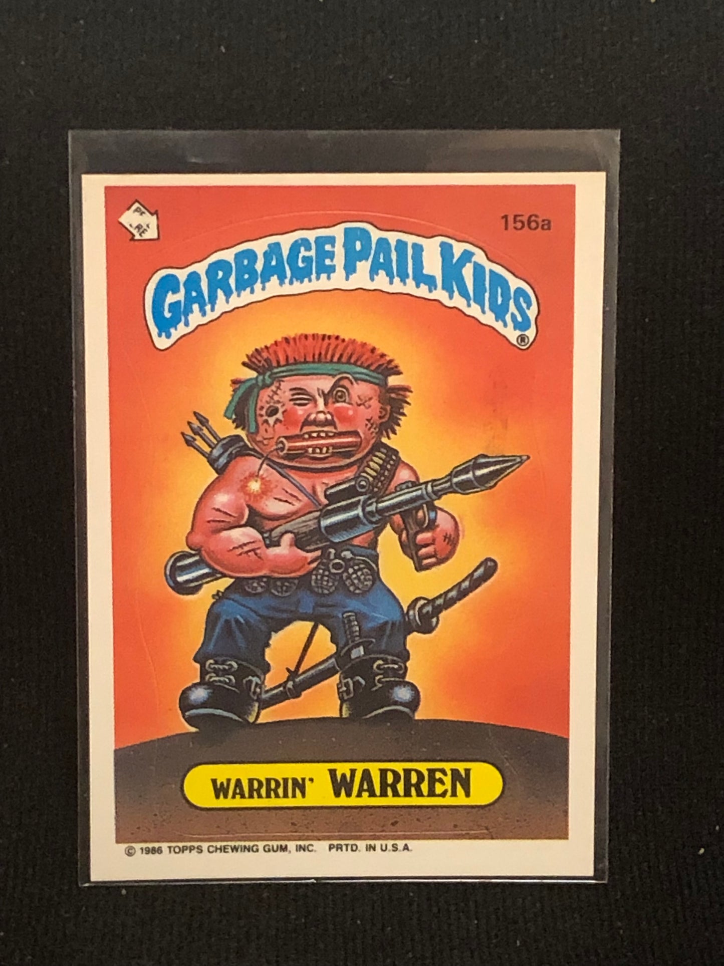 Garbage Pail Kids Original Series 4 (os4) 156a Warrin Warren