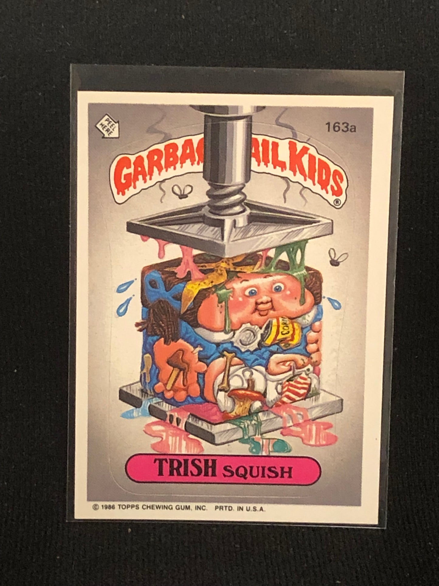 Garbage Pail Kids Original Series 4 (os4) 163a Trish Squish