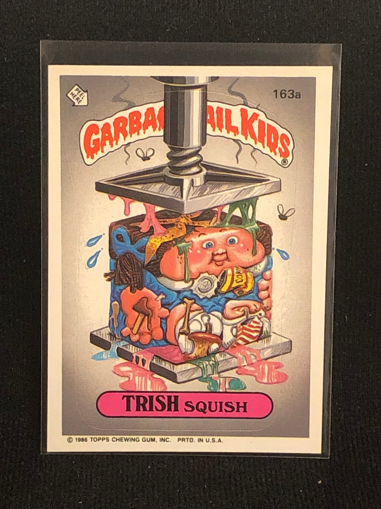 Garbage Pail Kids Original Series 4 (os4) 163a Trish Squish