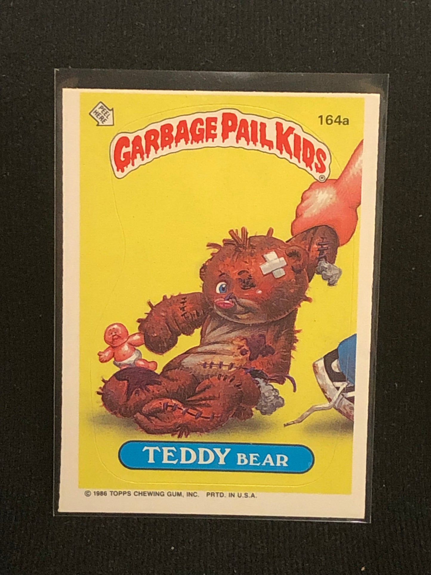 Garbage Pail Kids Original Series 4 (os4) 164a Teddy Bear