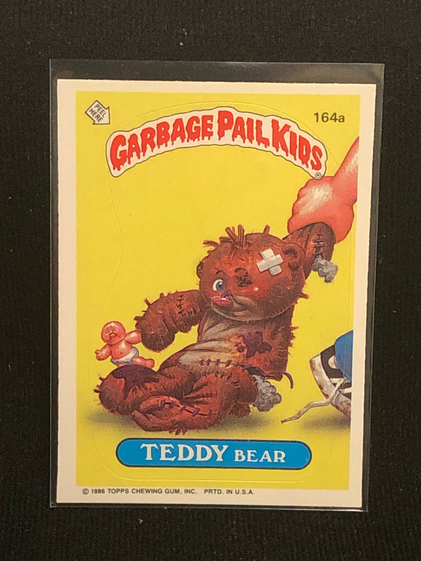 Garbage Pail Kids Original Series 4 (os4) 164a Teddy Bear