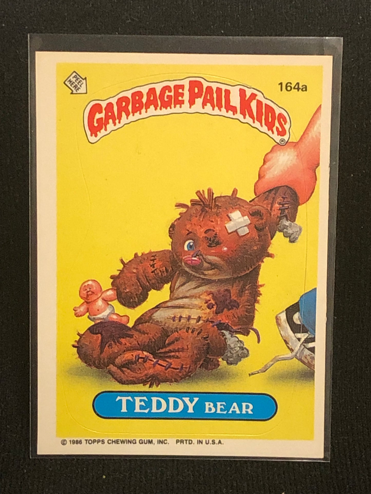 Garbage Pail Kids Original Series 4 (os4) 164a Teddy Bear