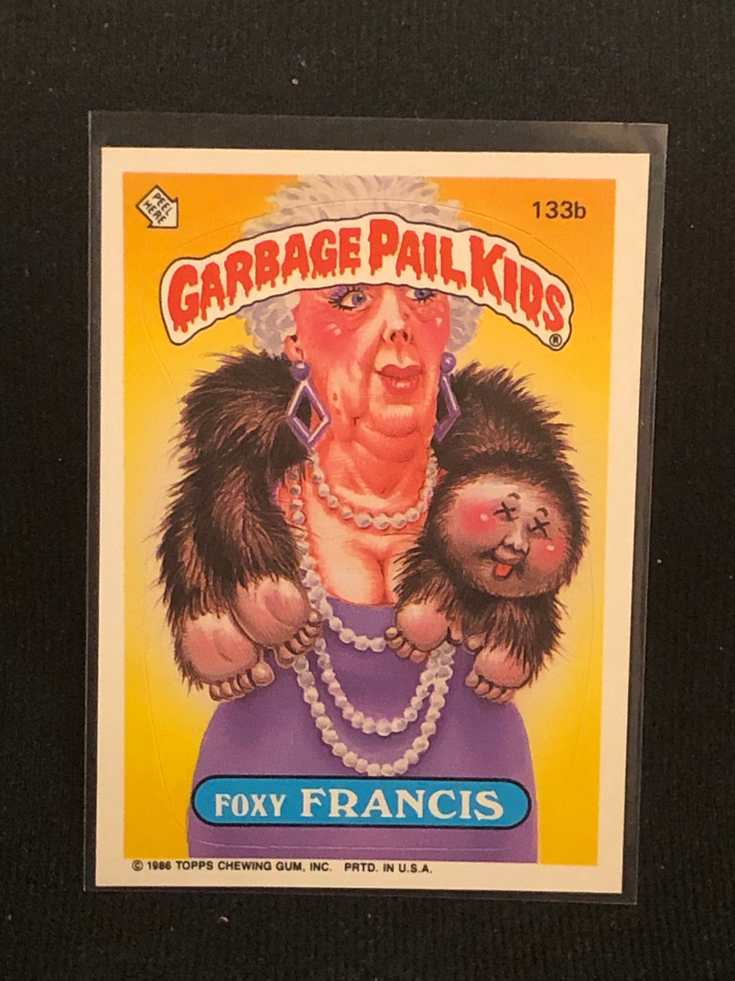 Garbage Pail Kids Original Series 4 (os4) 133b Foxy Francis