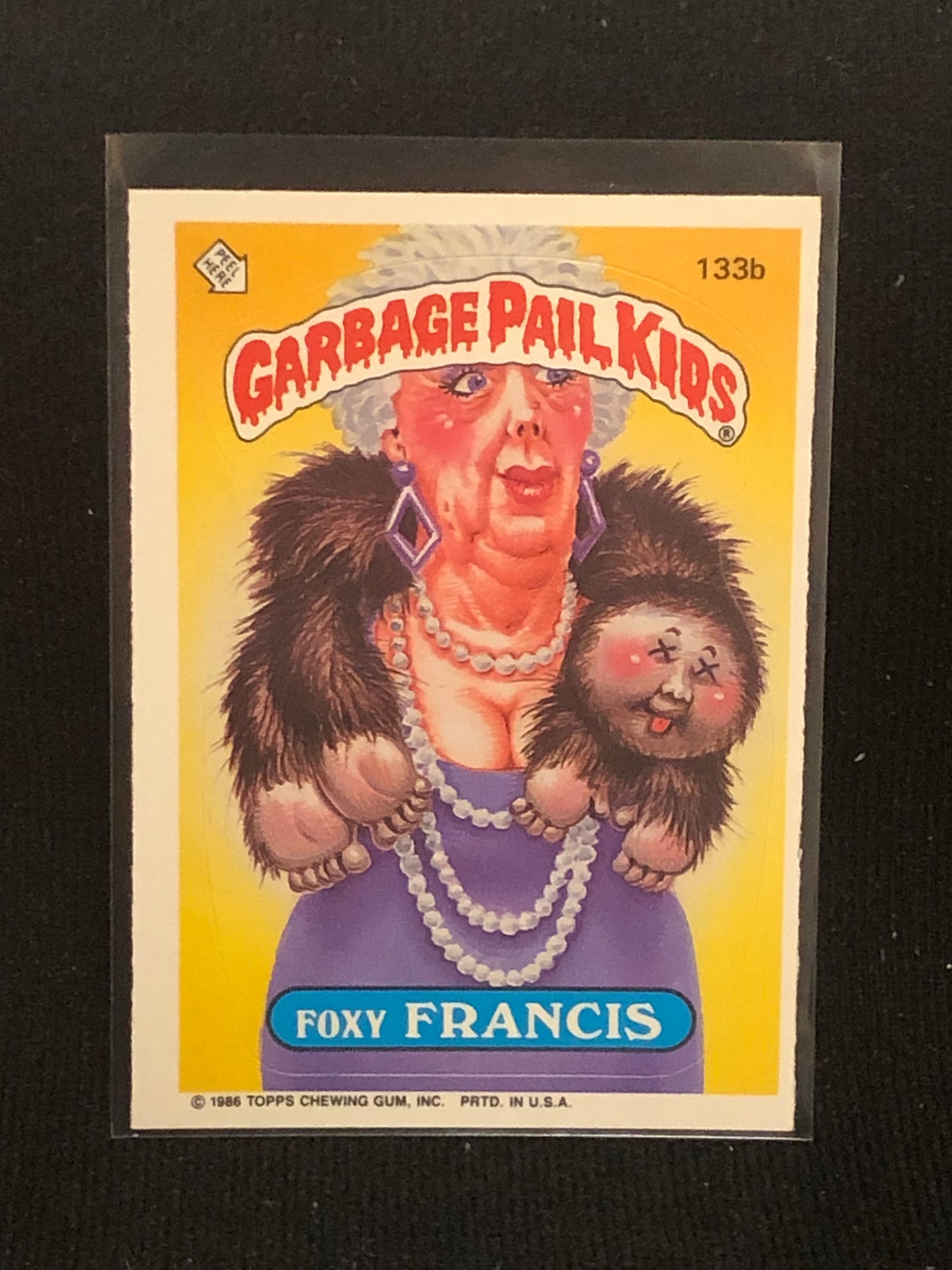 Garbage Pail Kids Original Series 4 (os4) 133b Foxy Francis