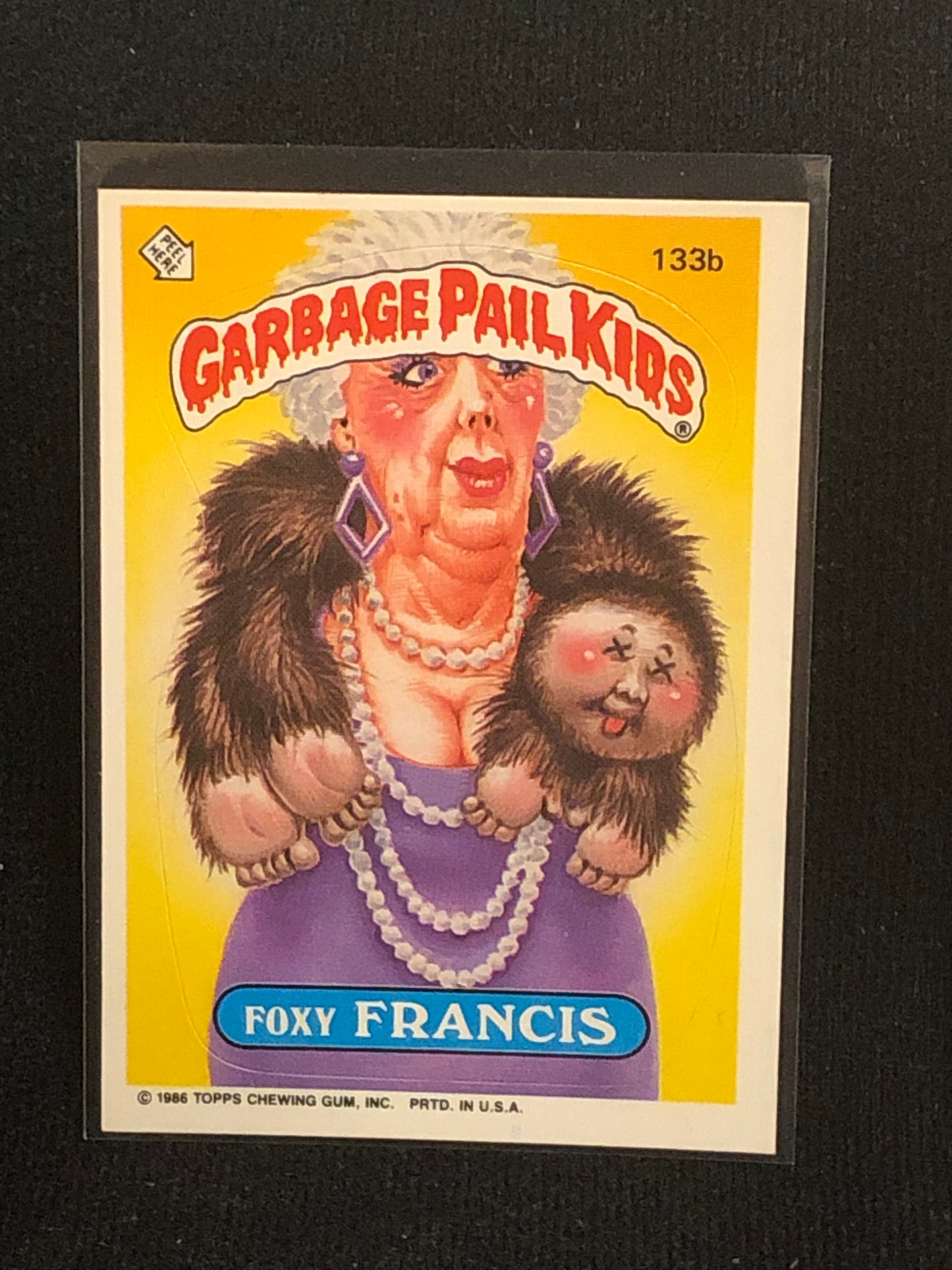 Garbage Pail Kids Original Series 4 (os4) 133b Foxy Francis