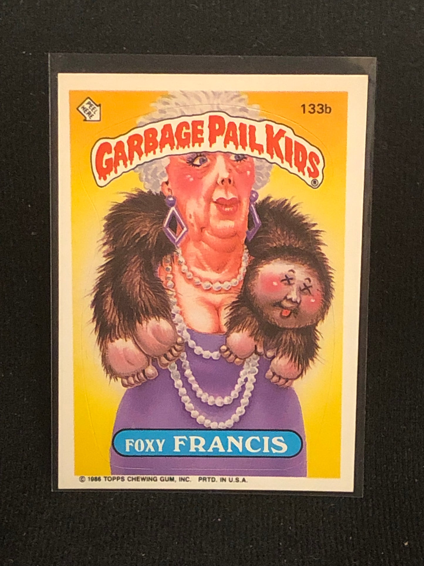 Garbage Pail Kids Original Series 4 (os4) 133b Foxy Francis