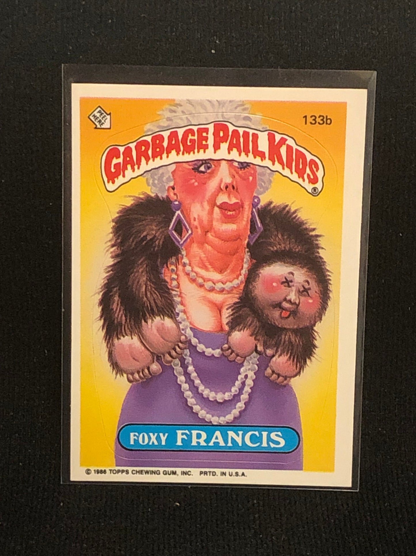 Garbage Pail Kids Original Series 4 (os4) 133b Foxy Francis