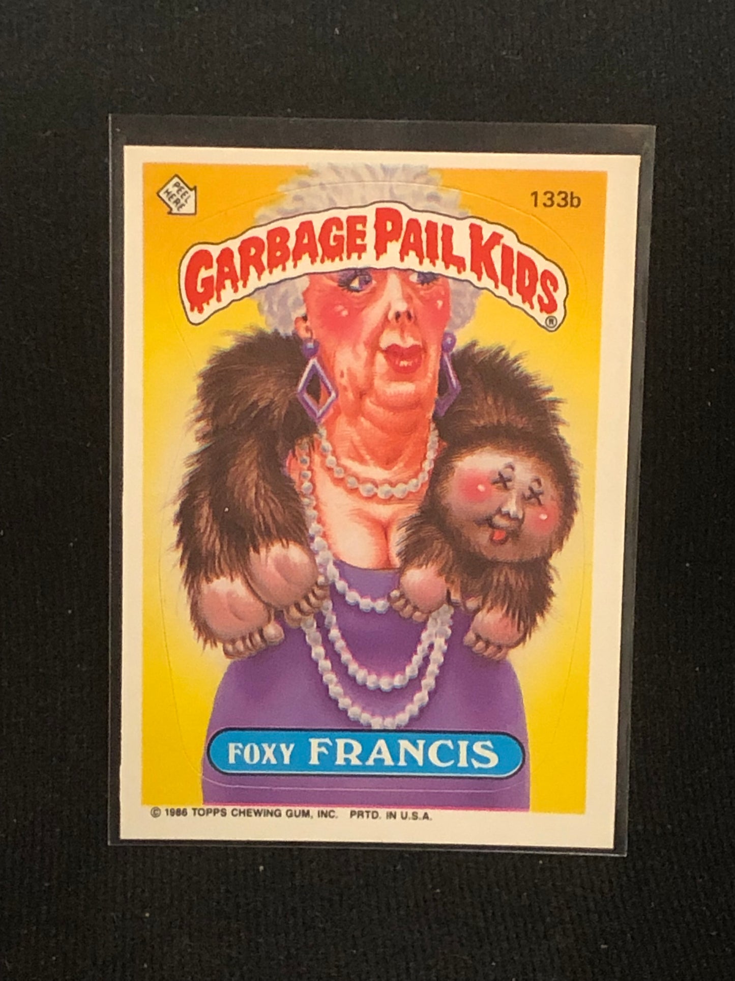 Garbage Pail Kids Original Series 4 (os4) 133b Foxy Francis