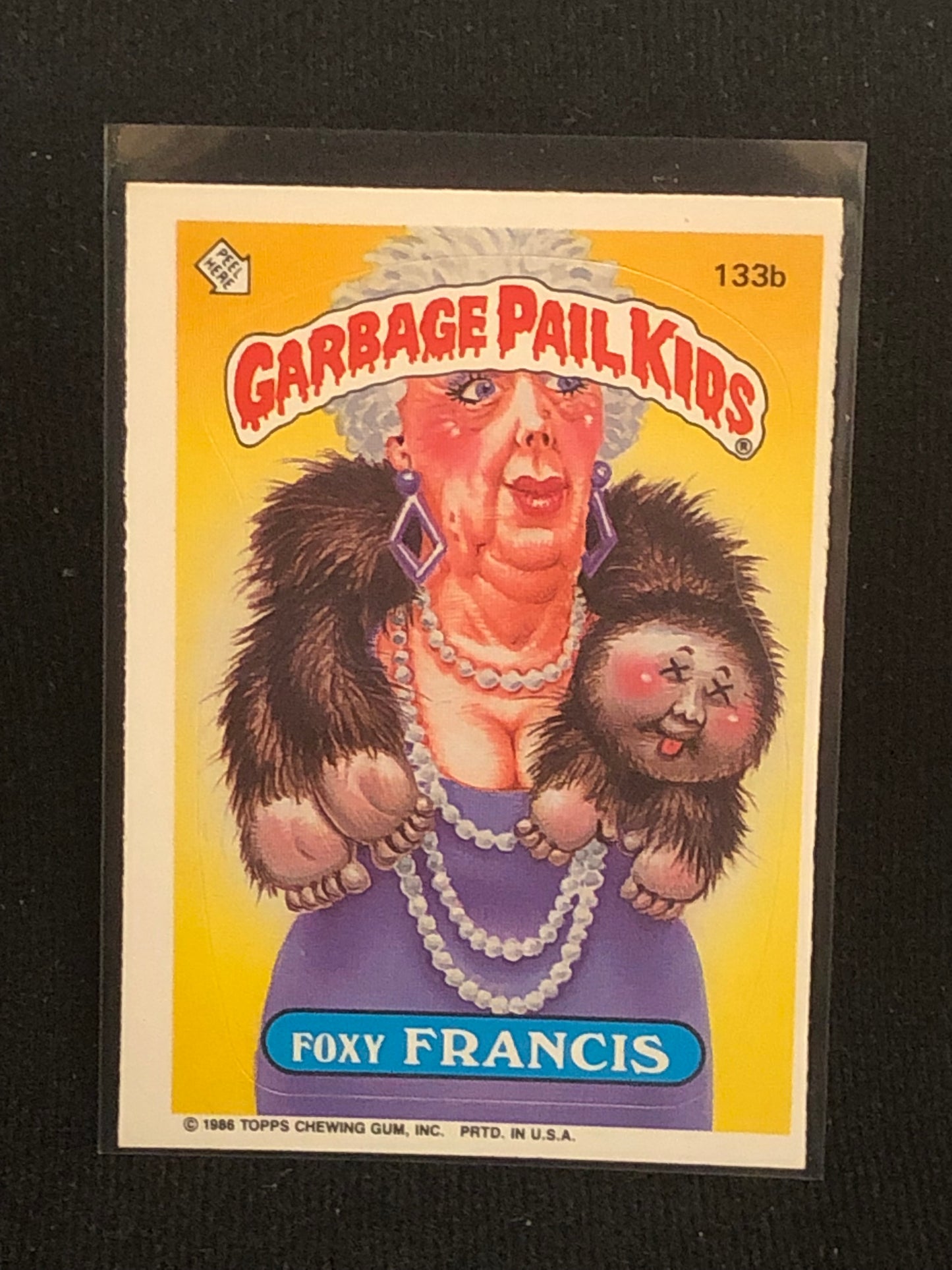 Garbage Pail Kids Original Series 4 (os4) 133b Foxy Francis