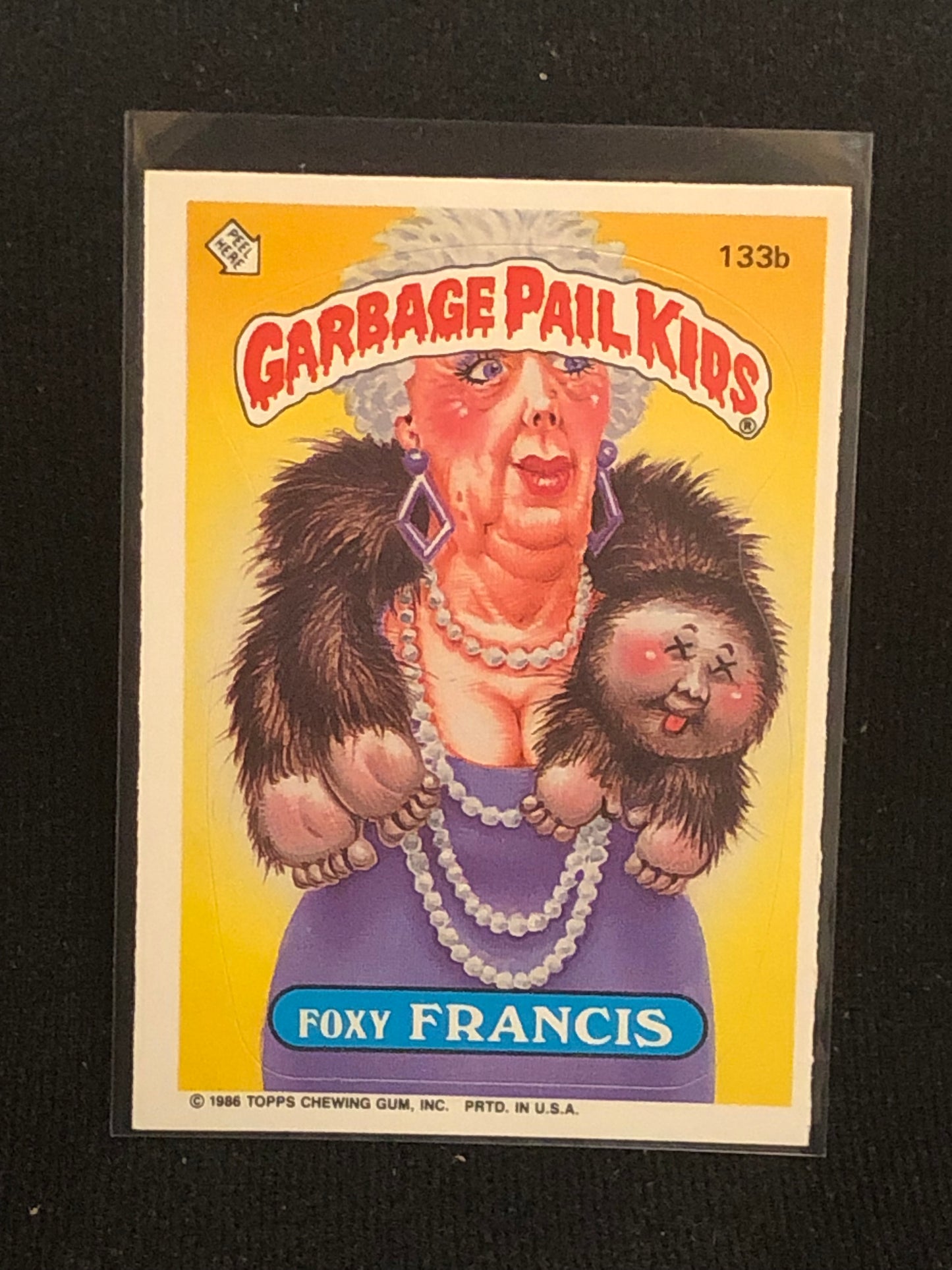 Garbage Pail Kids Original Series 4 (os4) 133b Foxy Francis