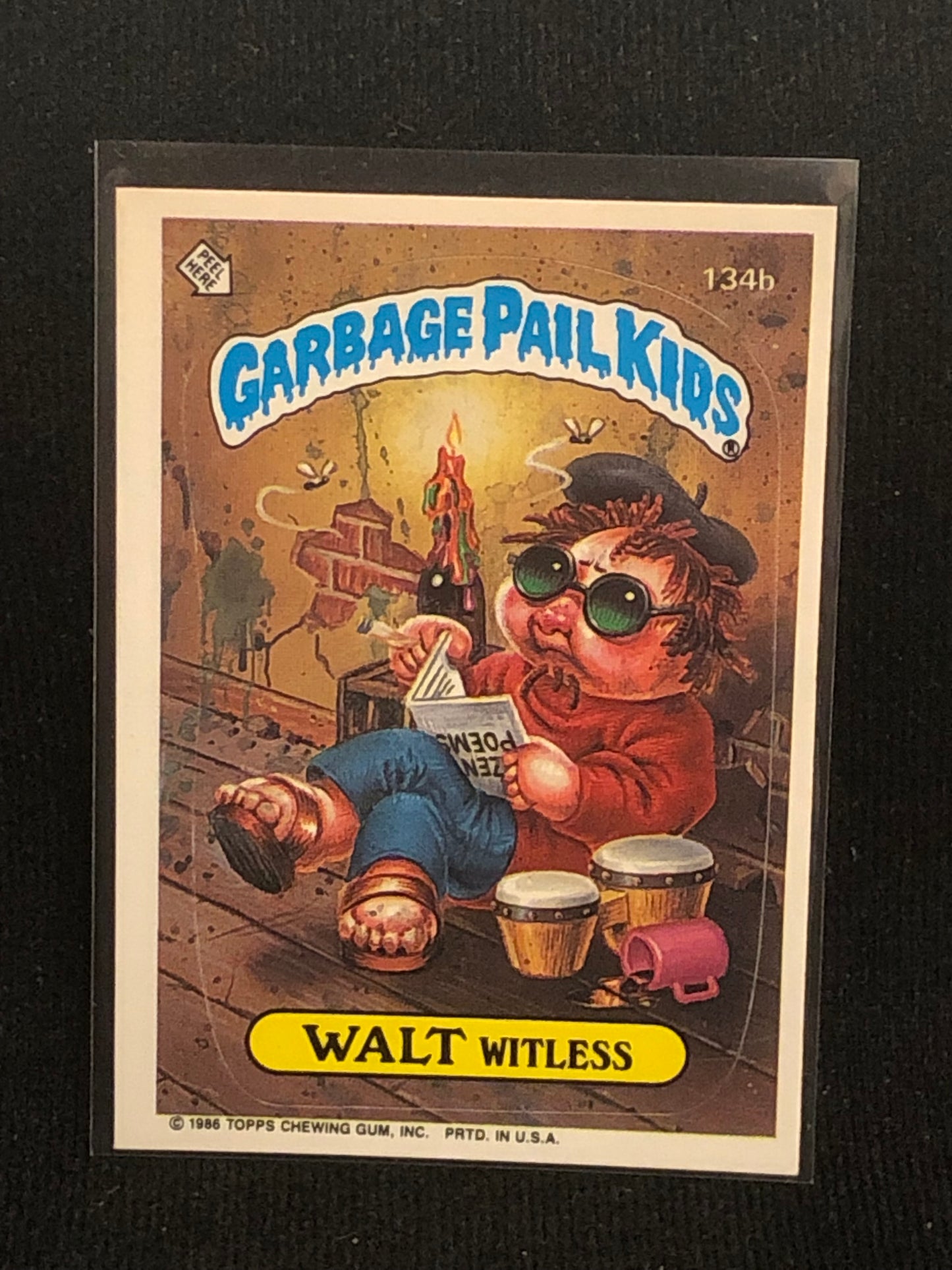 Garbage Pail Kids Original Series 4 (os4) 134b Walt Witless