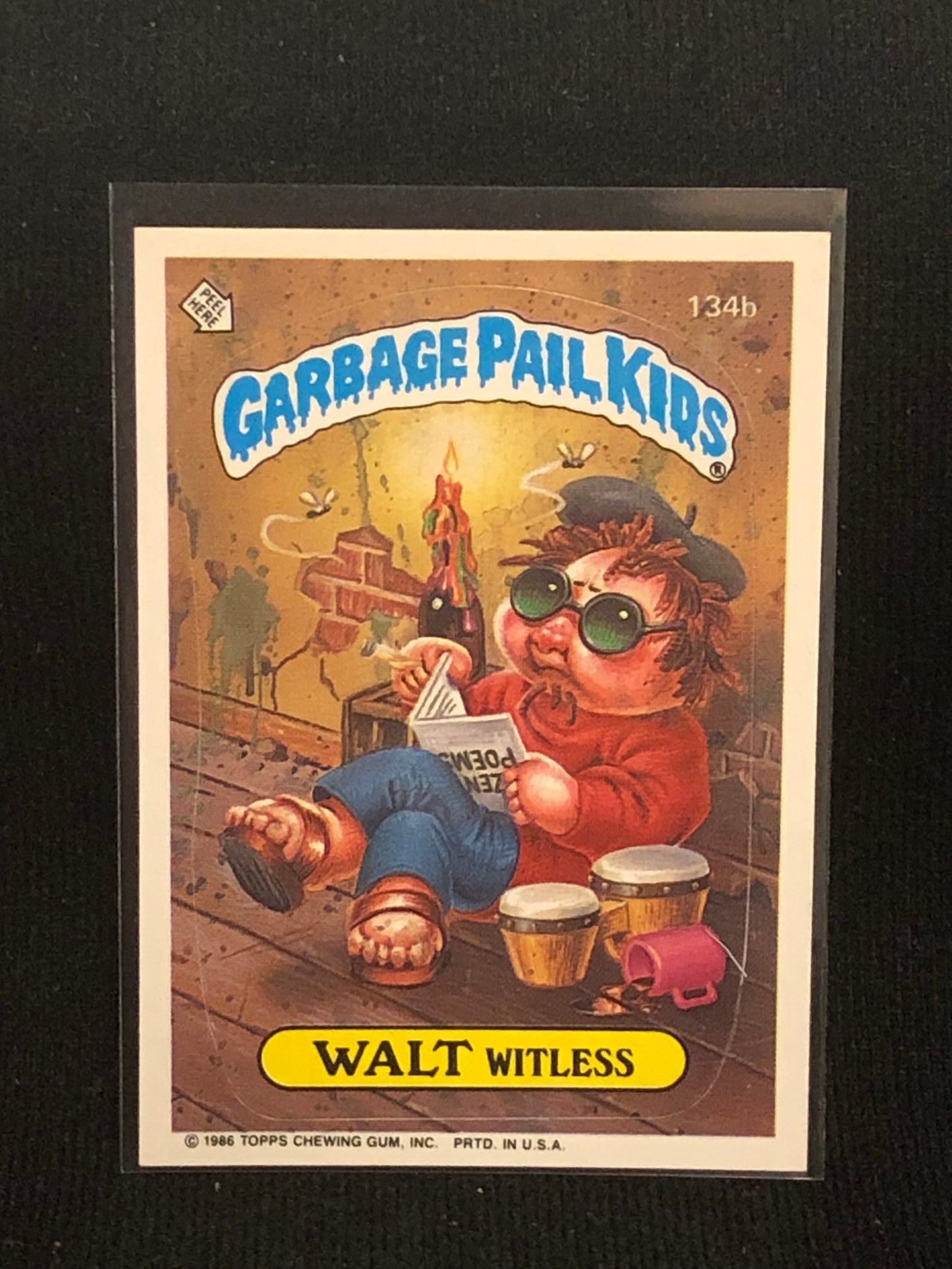 Garbage Pail Kids Original Series 4 (os4) 134b Walt Witless