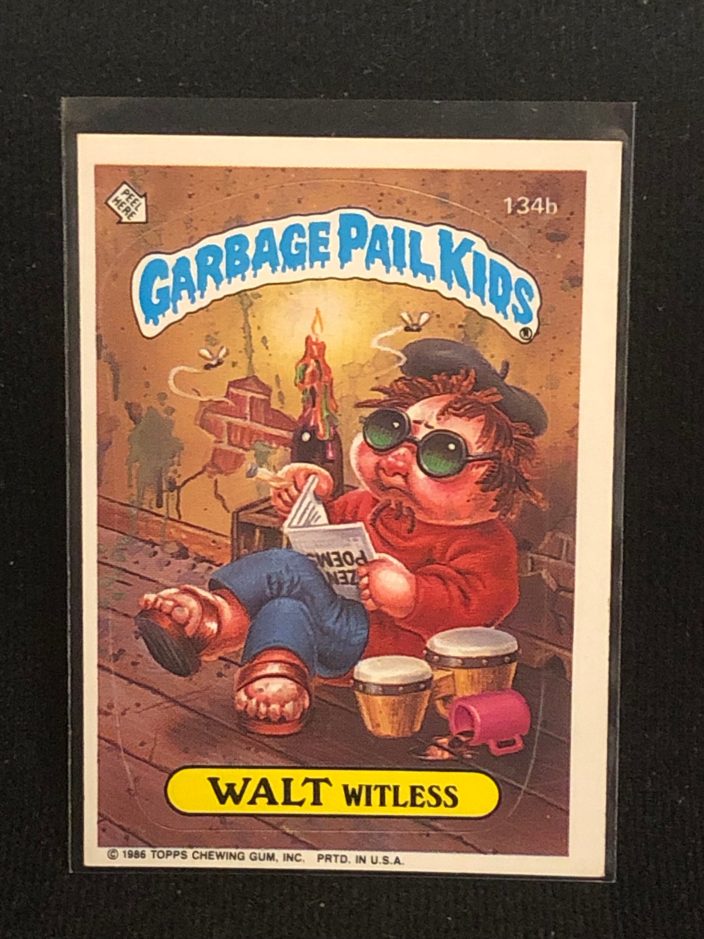 Garbage Pail Kids Original Series 4 (os4) 134b Walt Witless