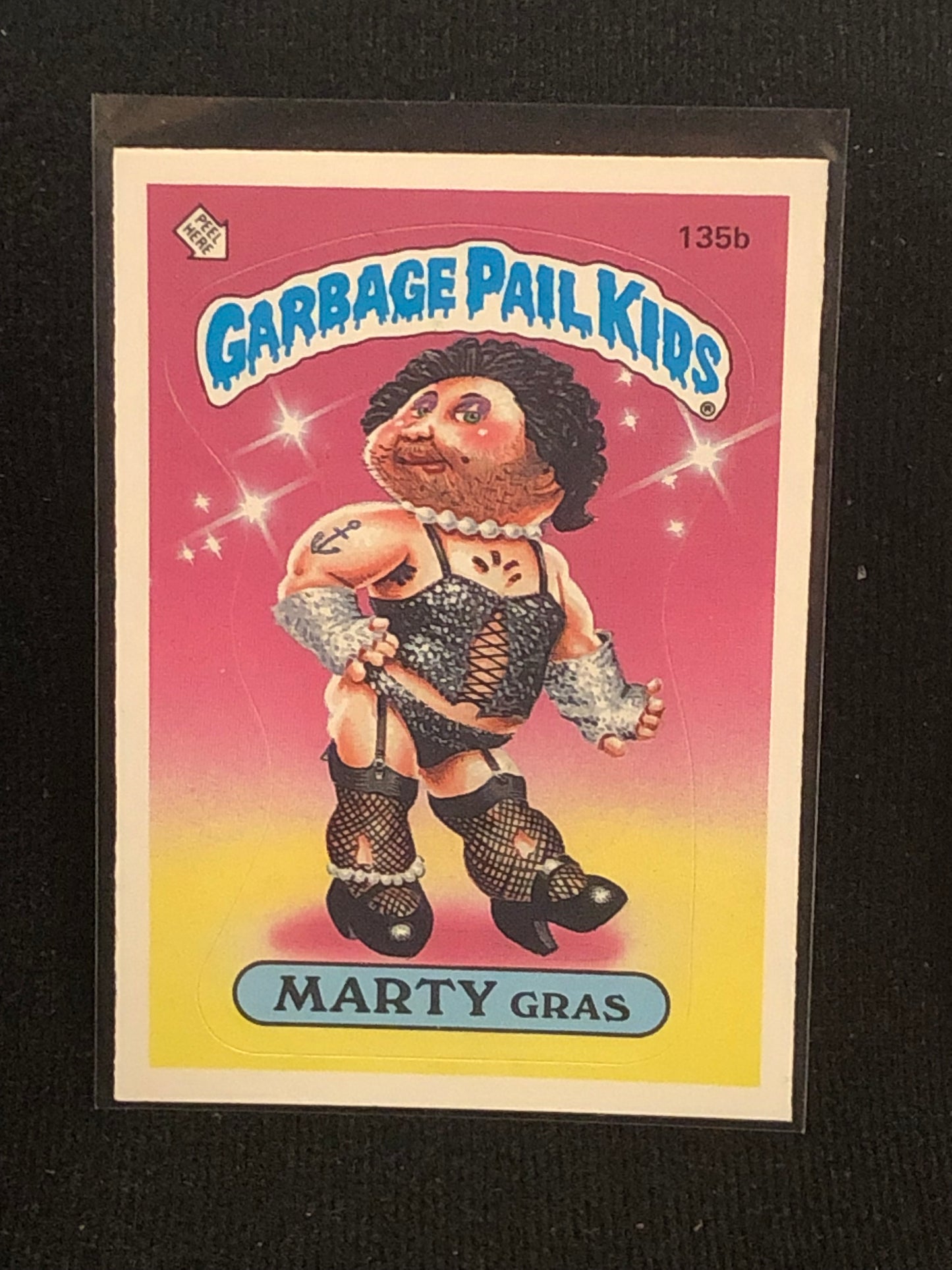 Garbage Pail Kids Original Series 4 (os4) 135b Marty Gras