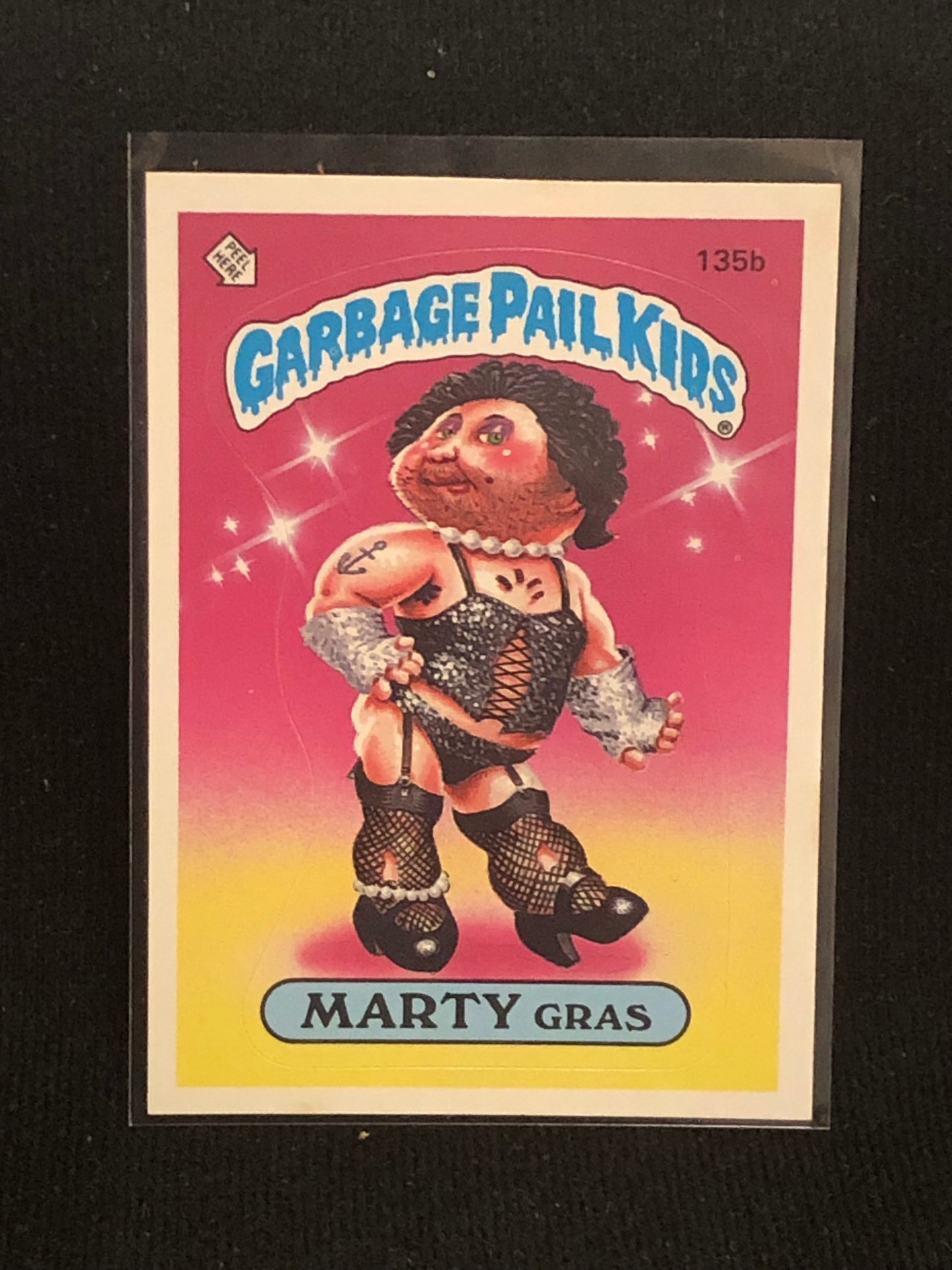 Garbage Pail Kids Original Series 4 (os4) 135b Marty Gras