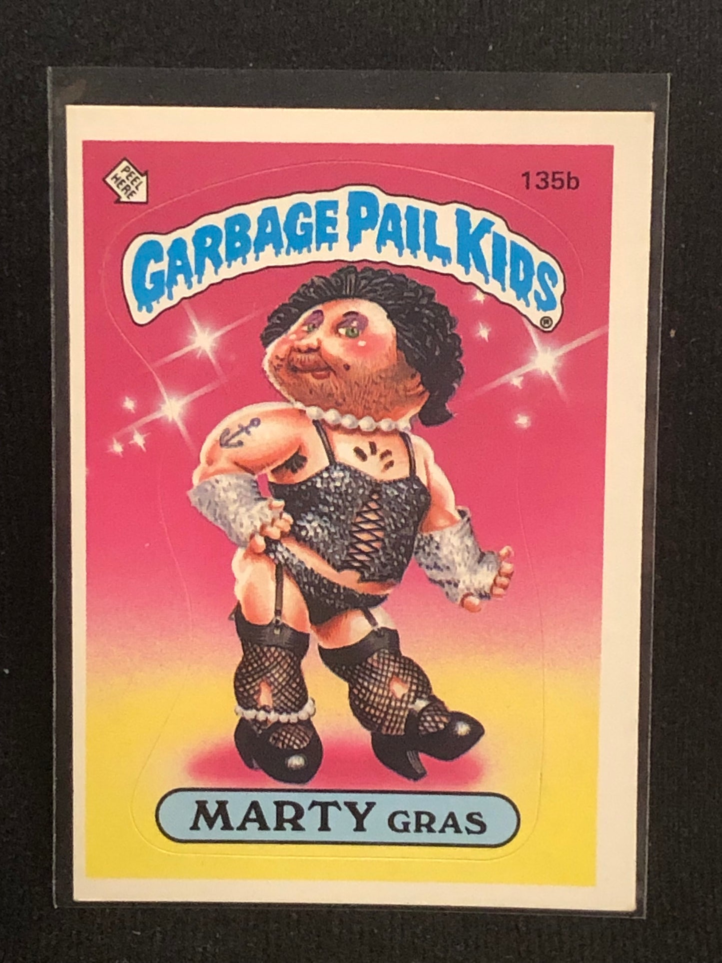 Garbage Pail Kids Original Series 4 (os4) 135b Marty Gras