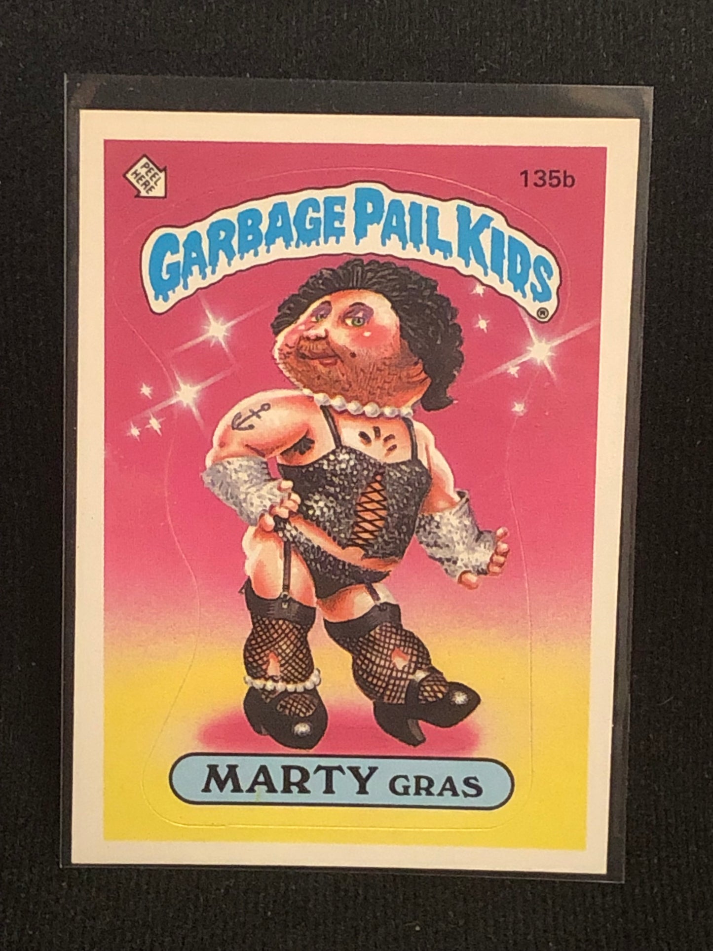 Garbage Pail Kids Original Series 4 (os4) 135b Marty Gras