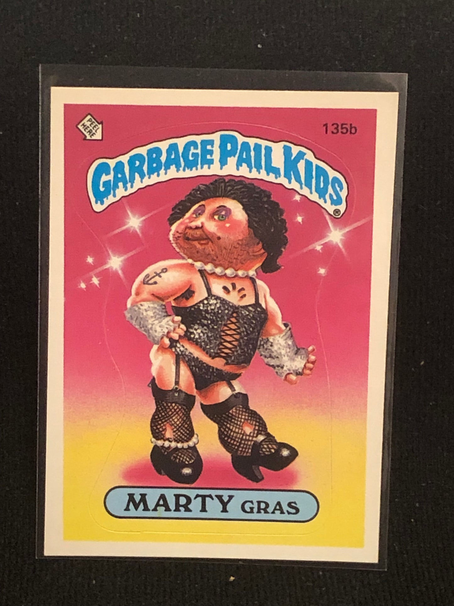 Garbage Pail Kids Original Series 4 (os4) 135b Marty Gras