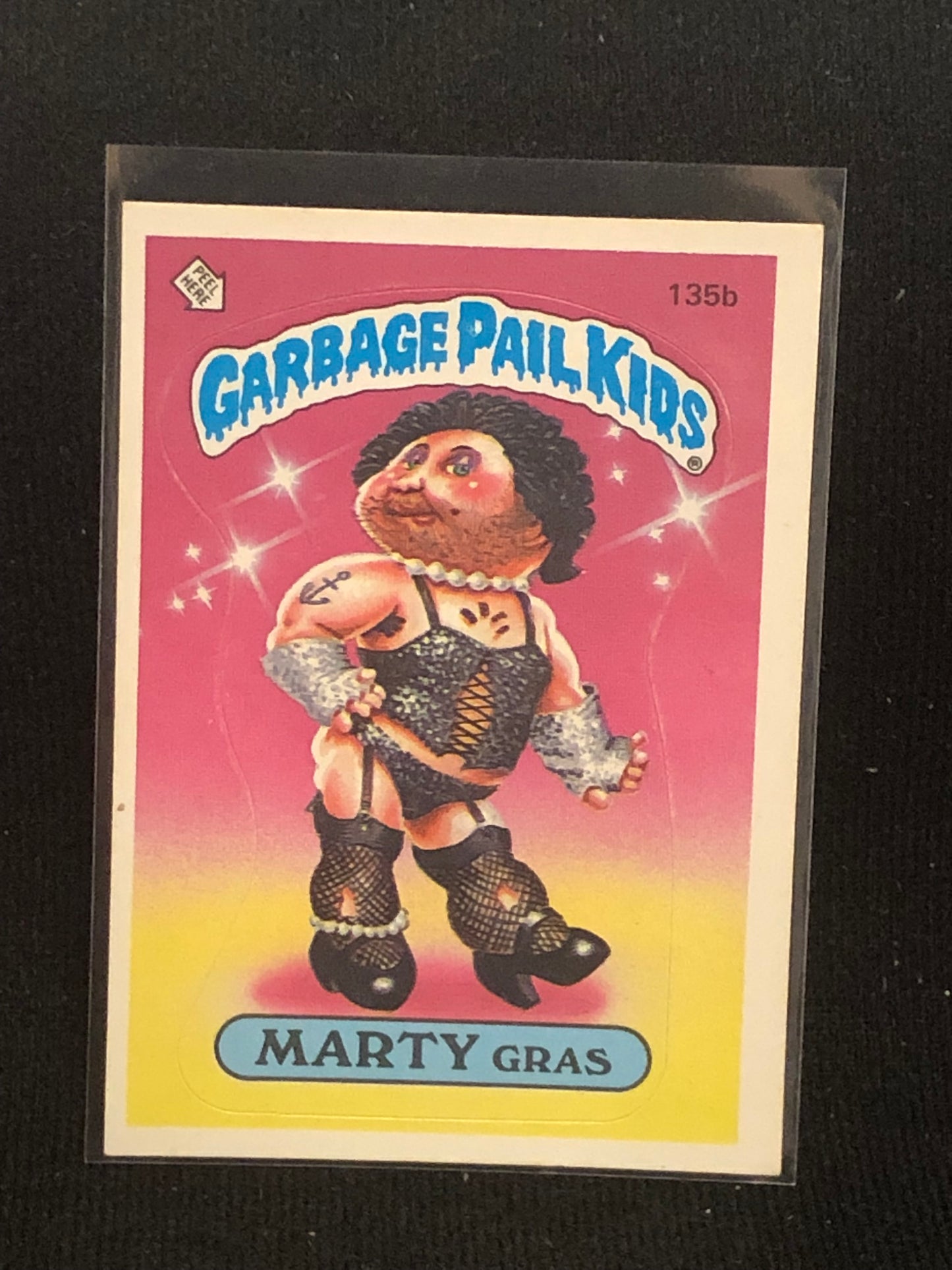 Garbage Pail Kids Original Series 4 (os4) 135b Marty Gras