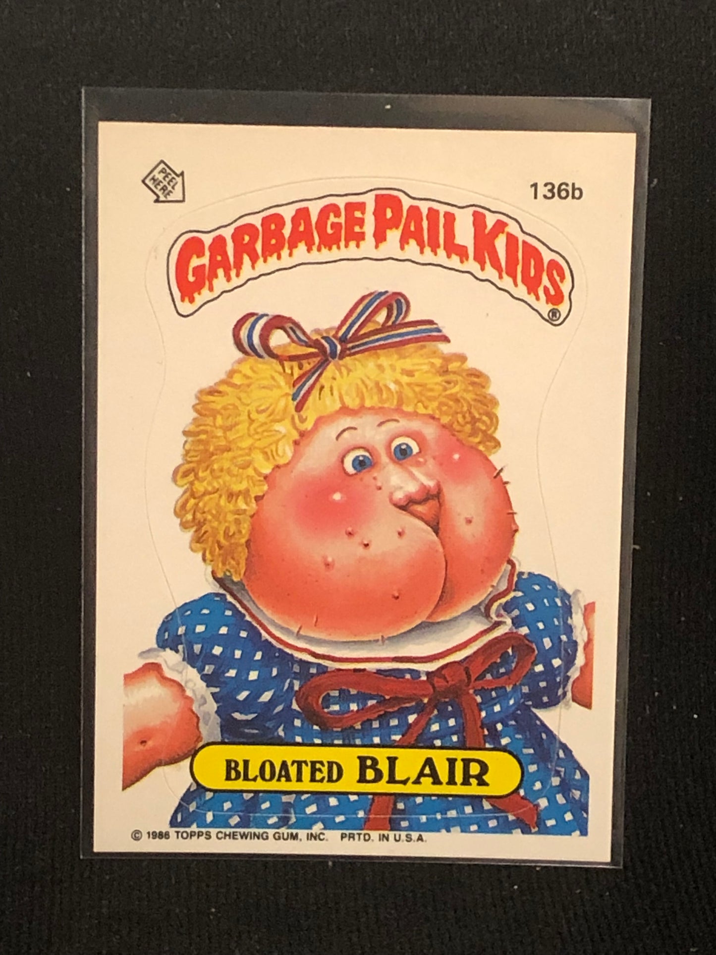 Garbage Pail Kids Original Series 4 (os4) 136b Bloated Blair