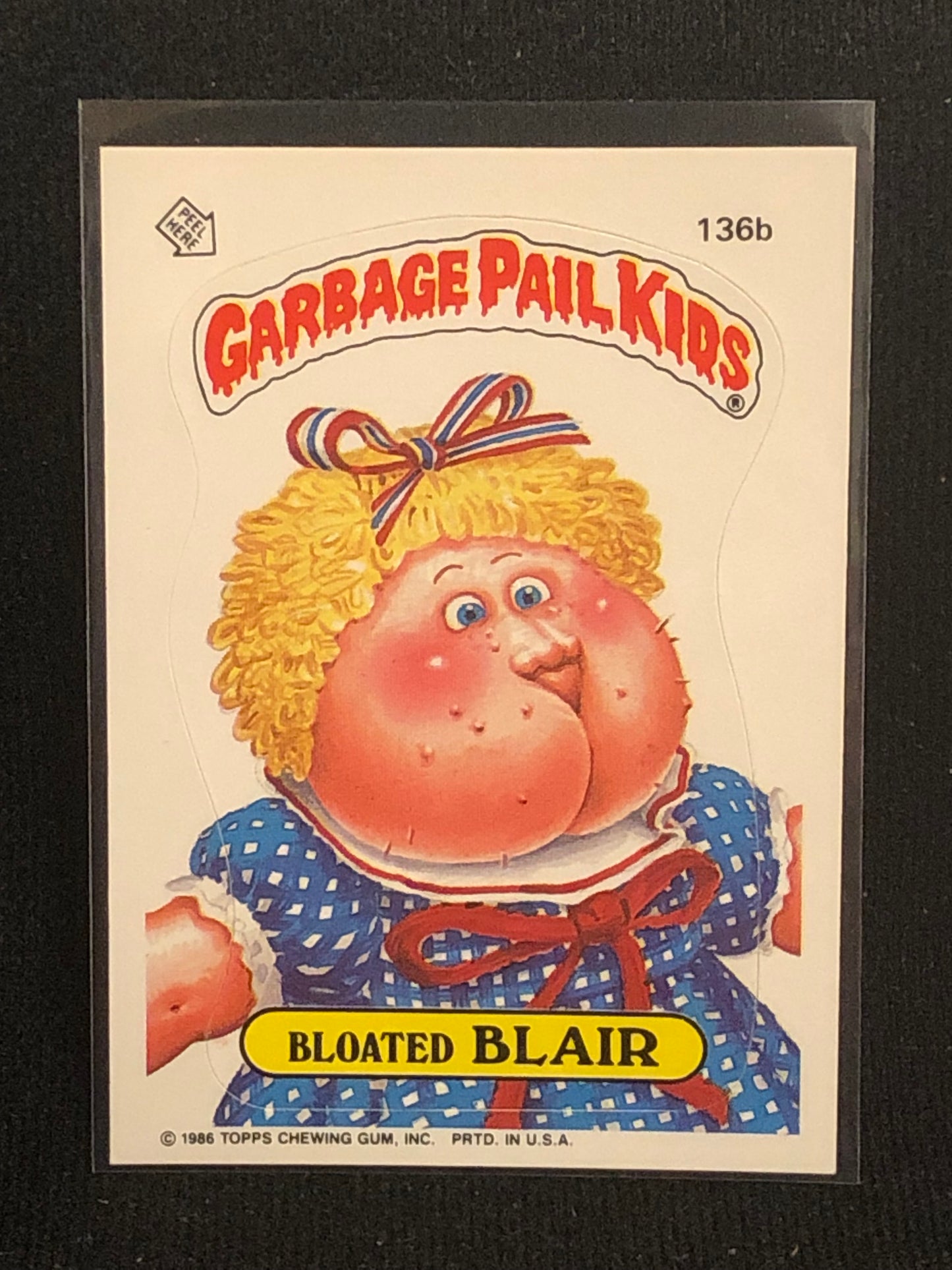 Garbage Pail Kids Original Series 4 (os4) 136b Bloated Blair