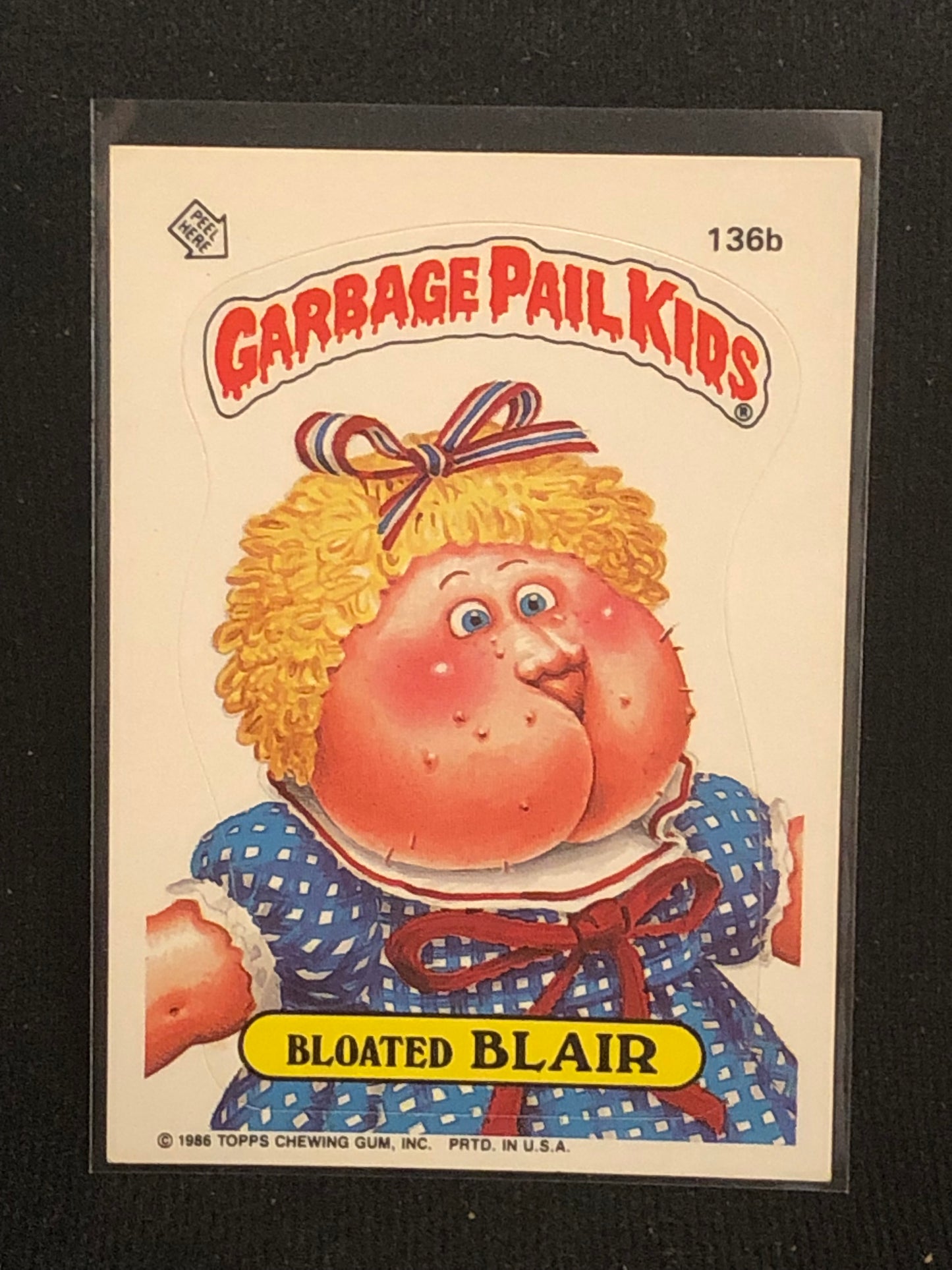 Garbage Pail Kids Original Series 4 (os4) 136b Bloated Blair