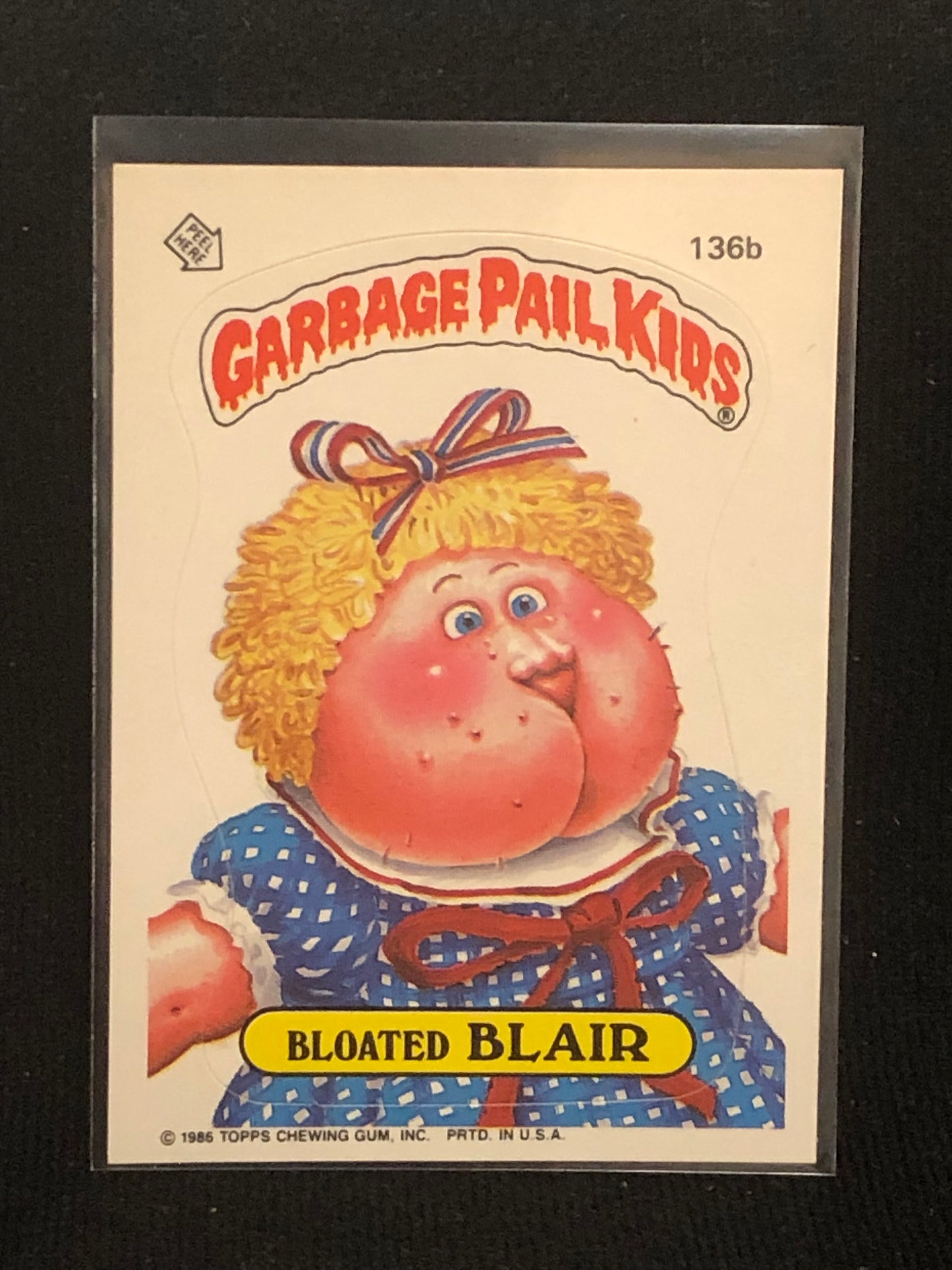 Garbage Pail Kids Original Series 4 (os4) 136b Bloated Blair