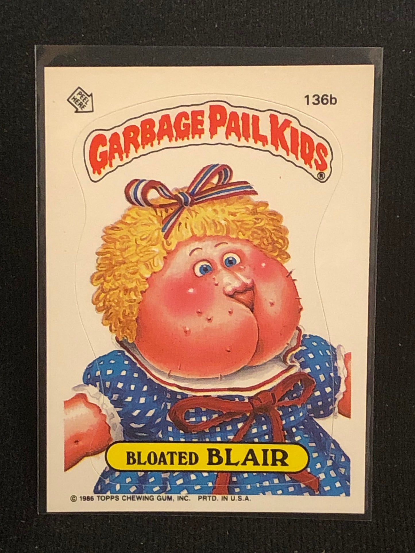 Garbage Pail Kids Original Series 4 (os4) 136b Bloated Blair