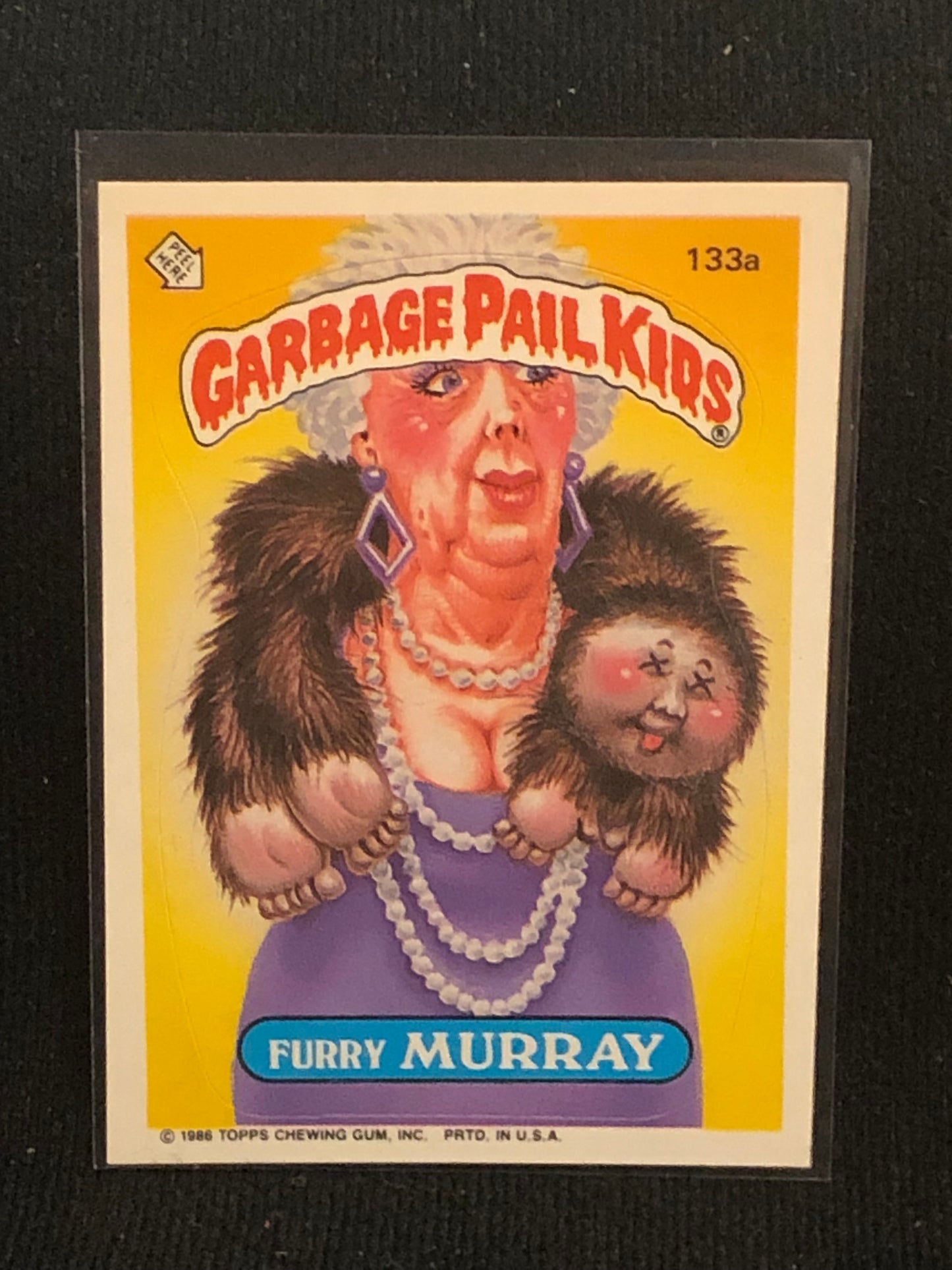 Garbage Pail Kids Original Series 4 (os4) 133a Furry Murray